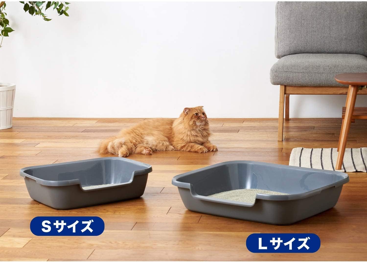 Detalle 2 de OFT Kitty and Puppy Pan L 猫用トイレ ポリプロピレン製・入口高さ8cm