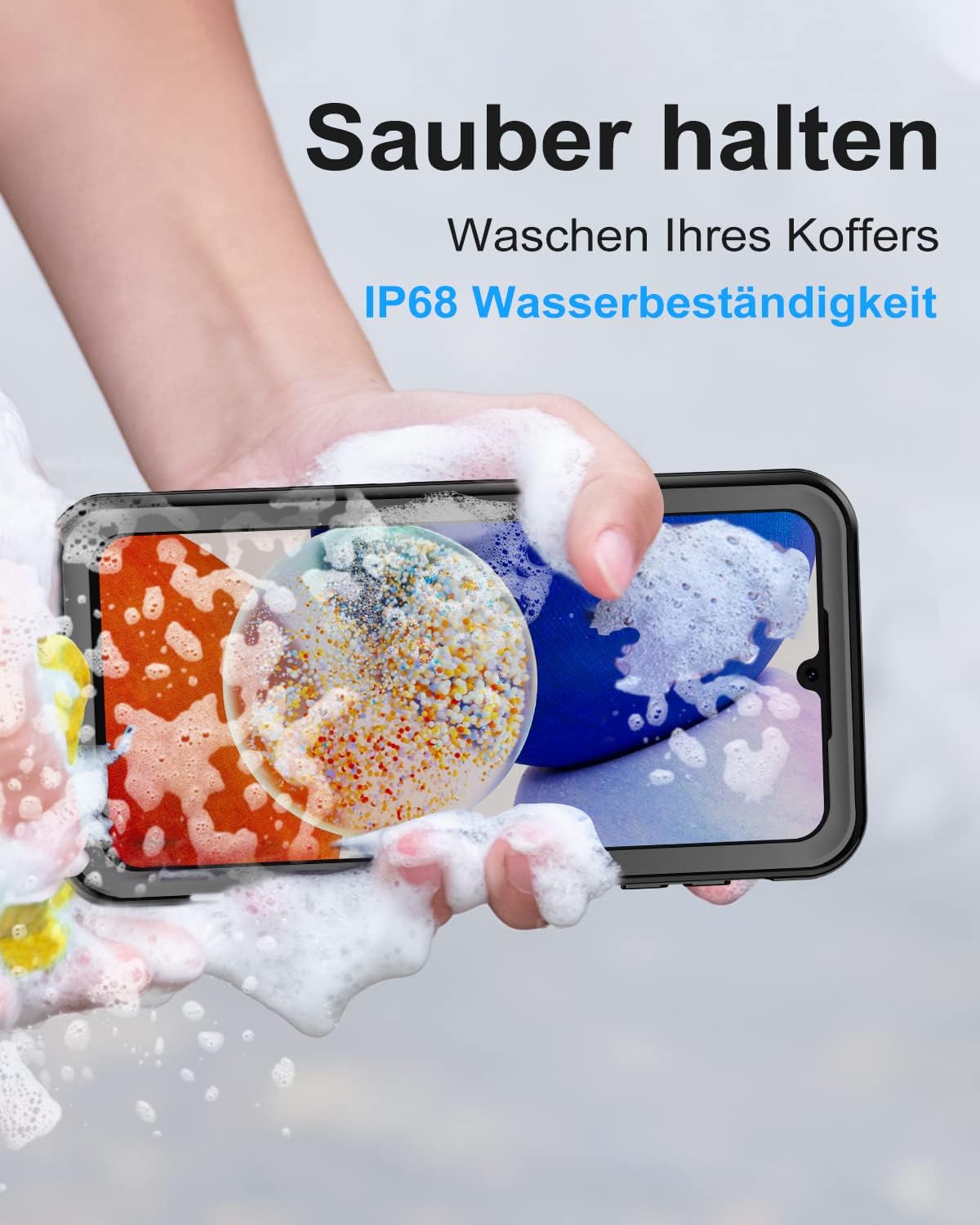 Thumbnail 6 de WIFORT Hülle für Samsung Galaxy A14 6,6" – IP68 wasserdicht, 360° Schutz & integrierter Displayschutz