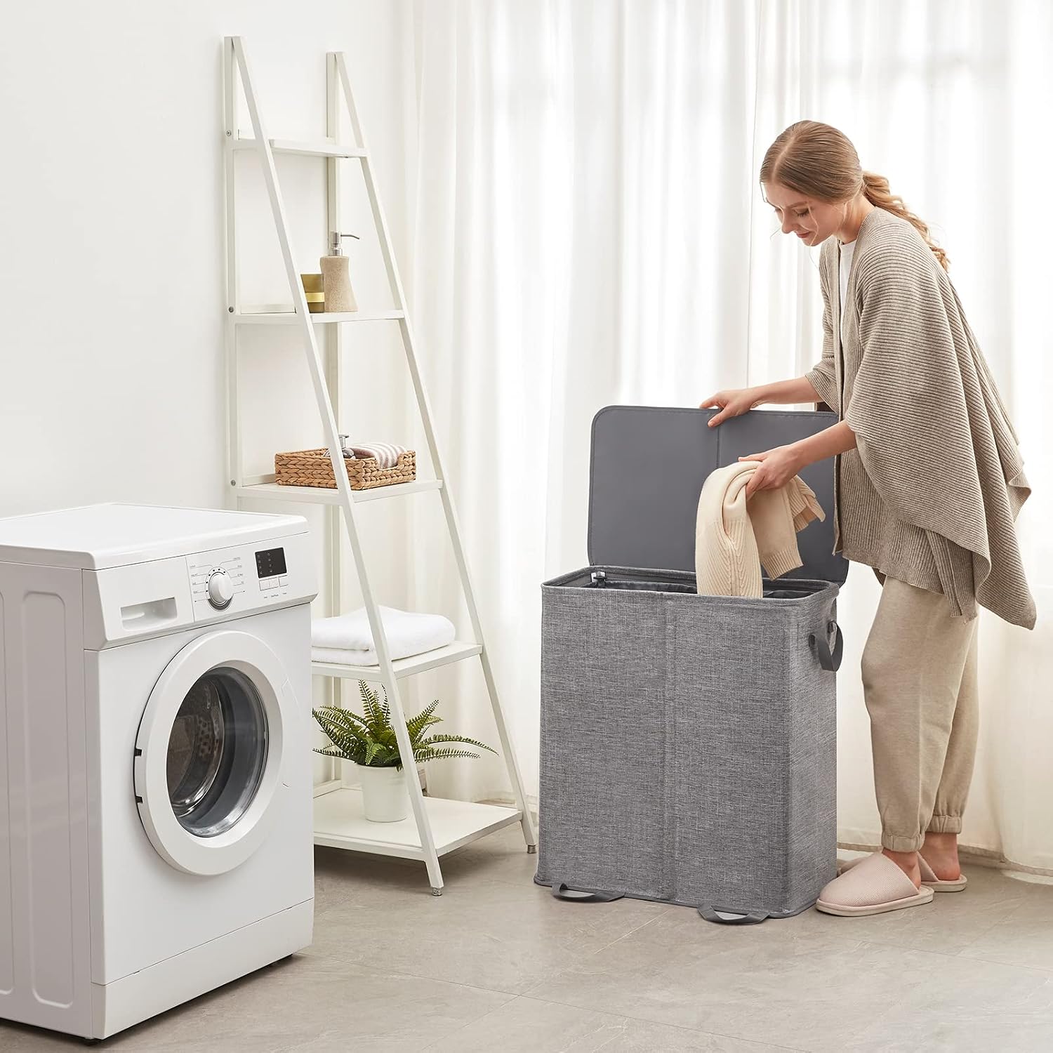 Thumbnail 6 de Lifewit Double Laundry Hamper 136L