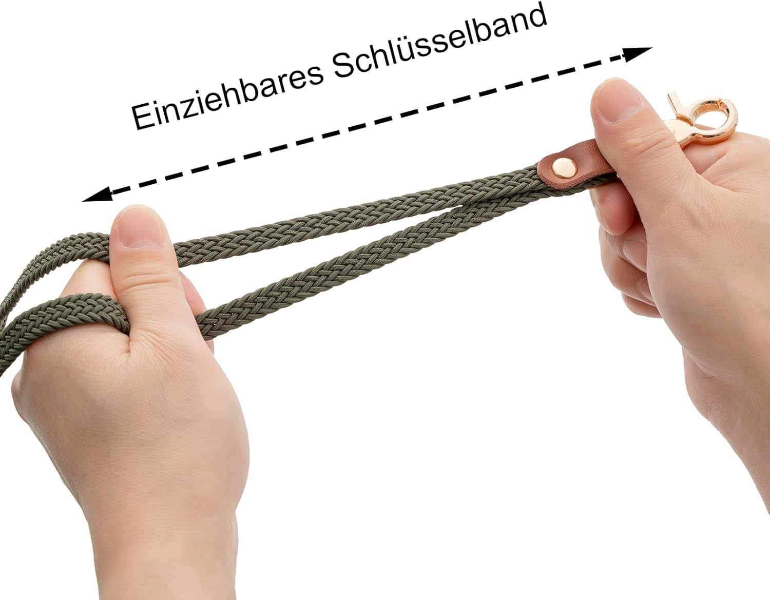 Detalle de MORSUNBELA Geflochtenes Schlüsselband Lang – Hellblau