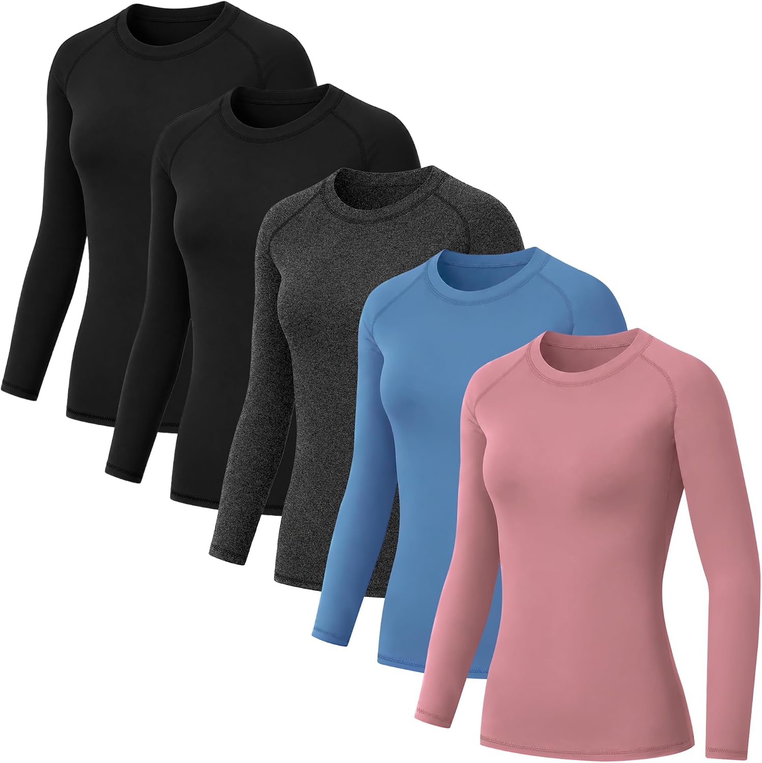 Detalle de Leapstride Women's Compression Shirts 5-Pack