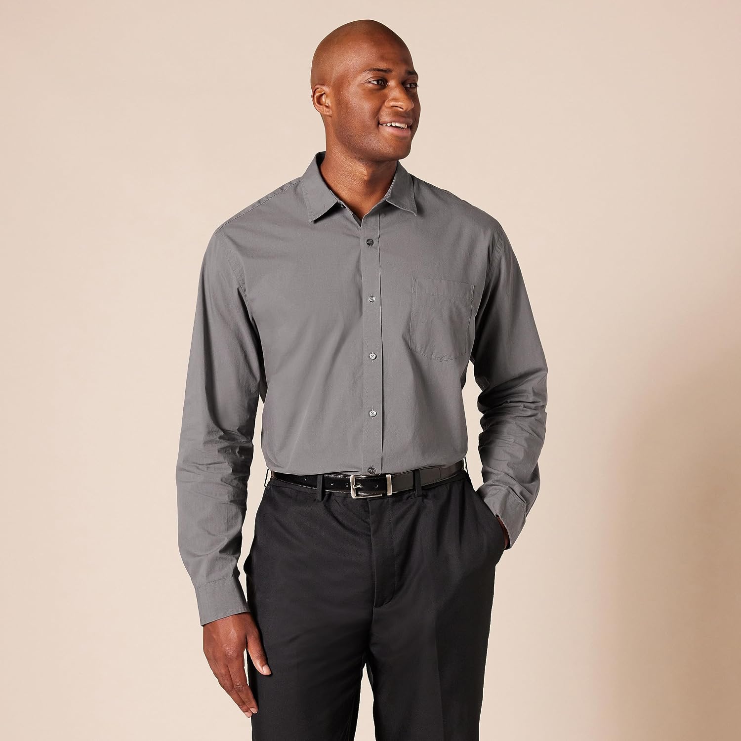 Detalle 2 de Chemise popeline manches longues homme