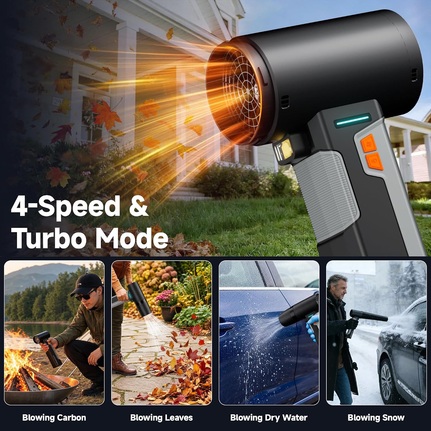 Detalle 2 de Scodade Cordless Car Dryer, 4000mAh Battery