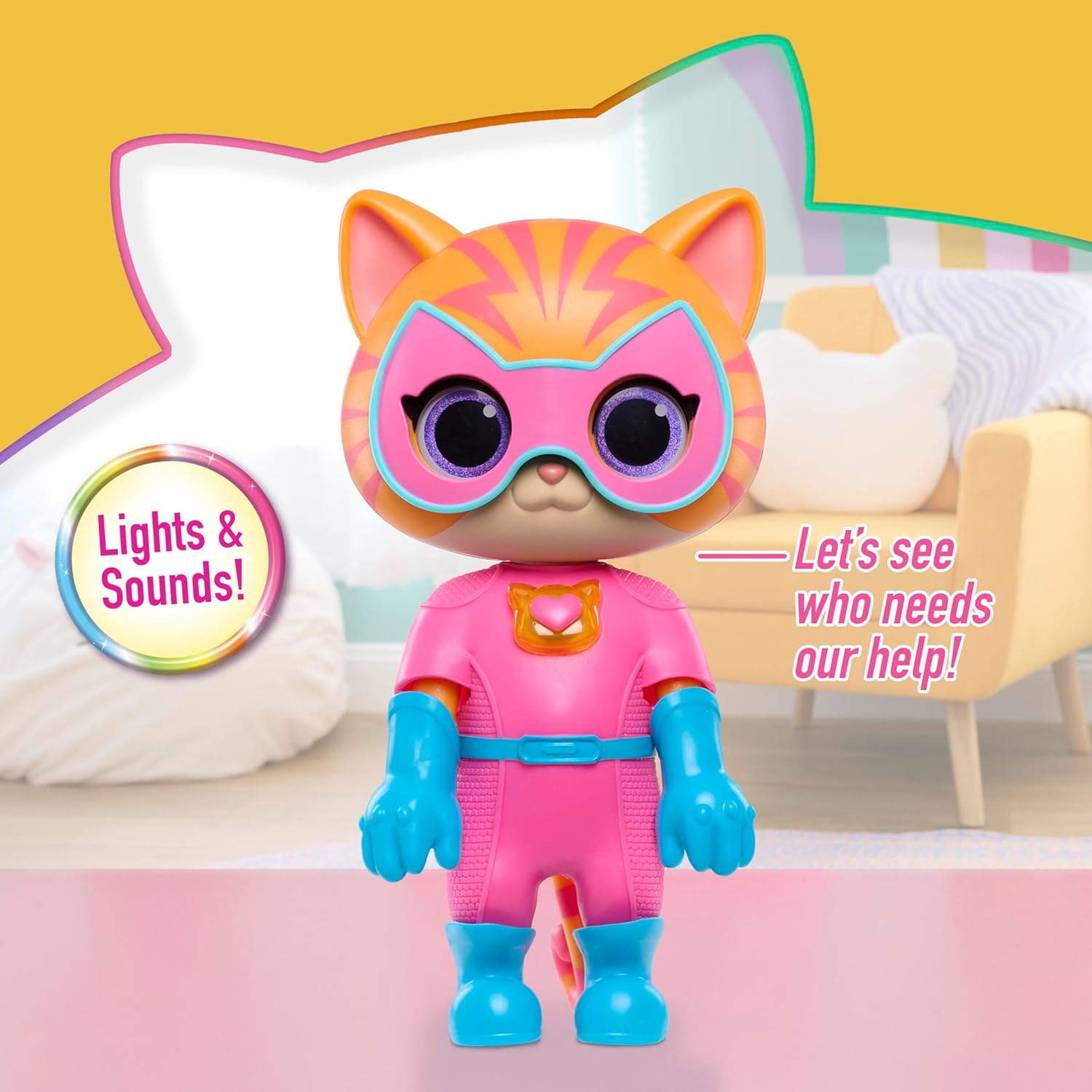 Detalle 2 de Just Play Ginny Disney Junior SuperKitties Transformación 🐱