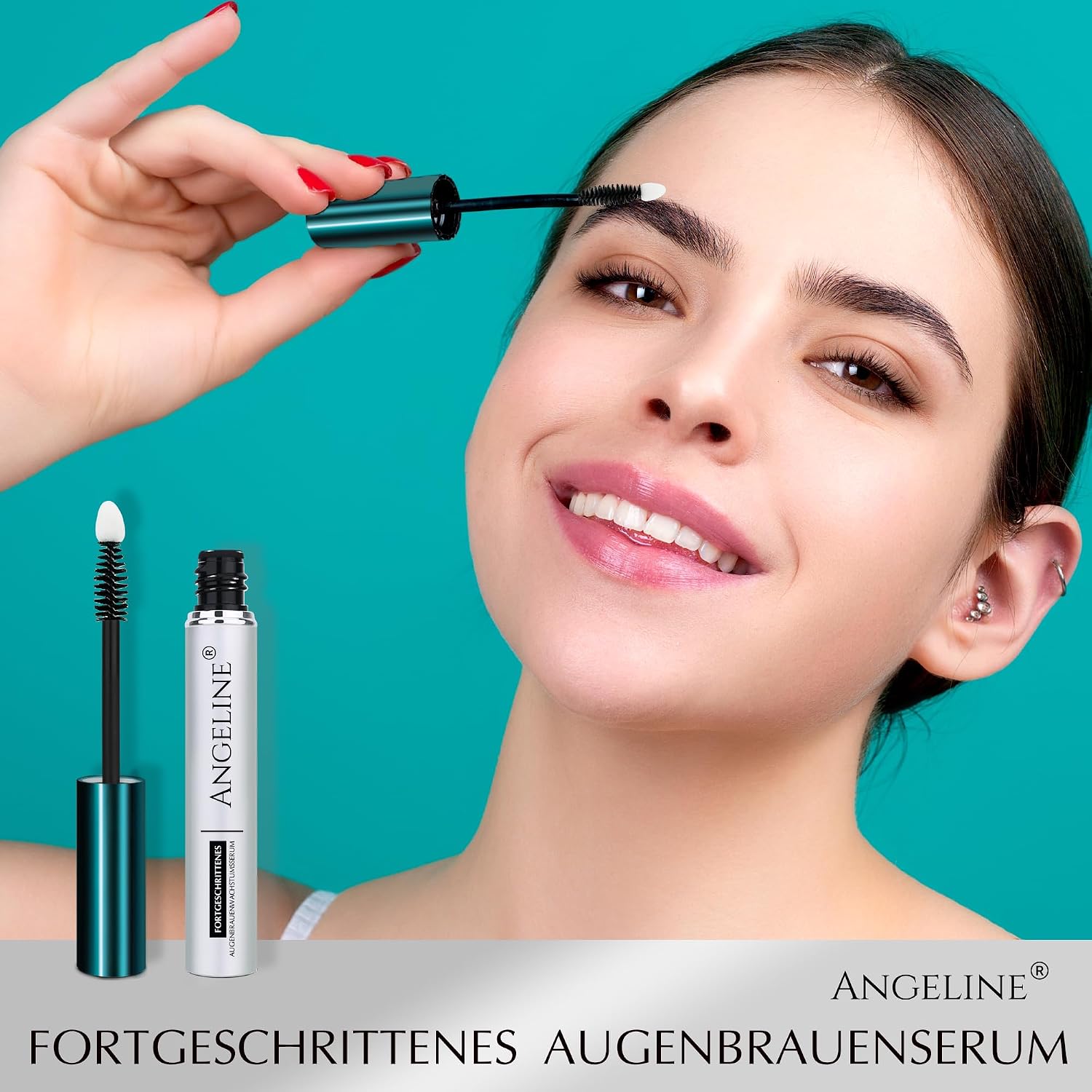 Detalle 2 de Augenbrauenserum ohne Hormone – Längere, dichtere Augenbrauen und Wimpern mit präzisem Applikator (5 ml)