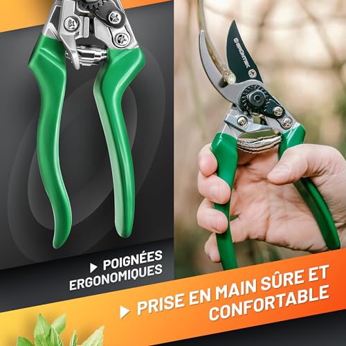 Thumbnail 3 de GRÜNTEK Sécateur de Jardin Professionnel Faucon – Coupe précise, confort et robustesse