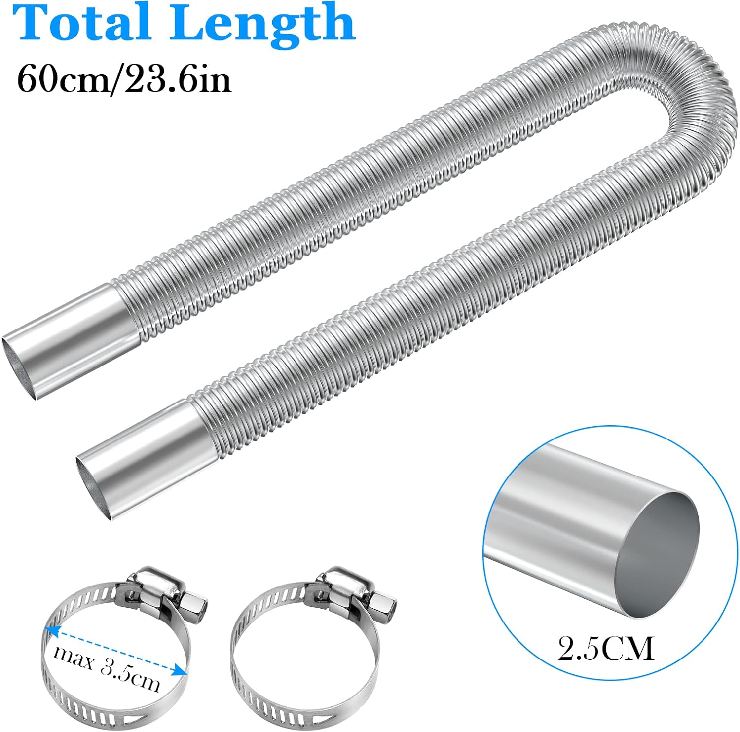 Thumbnail 1 de URAQT Tubo riscaldatore aria 60 cm 2,5 cm Ø