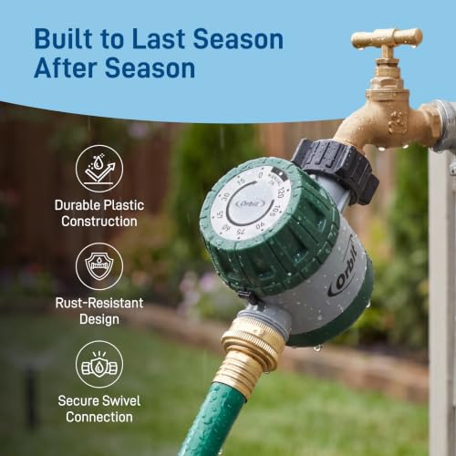 Detalle de Orbit Mechanical Water Timer - Adjustable Irrigation Shutoff for Lawn & Garden