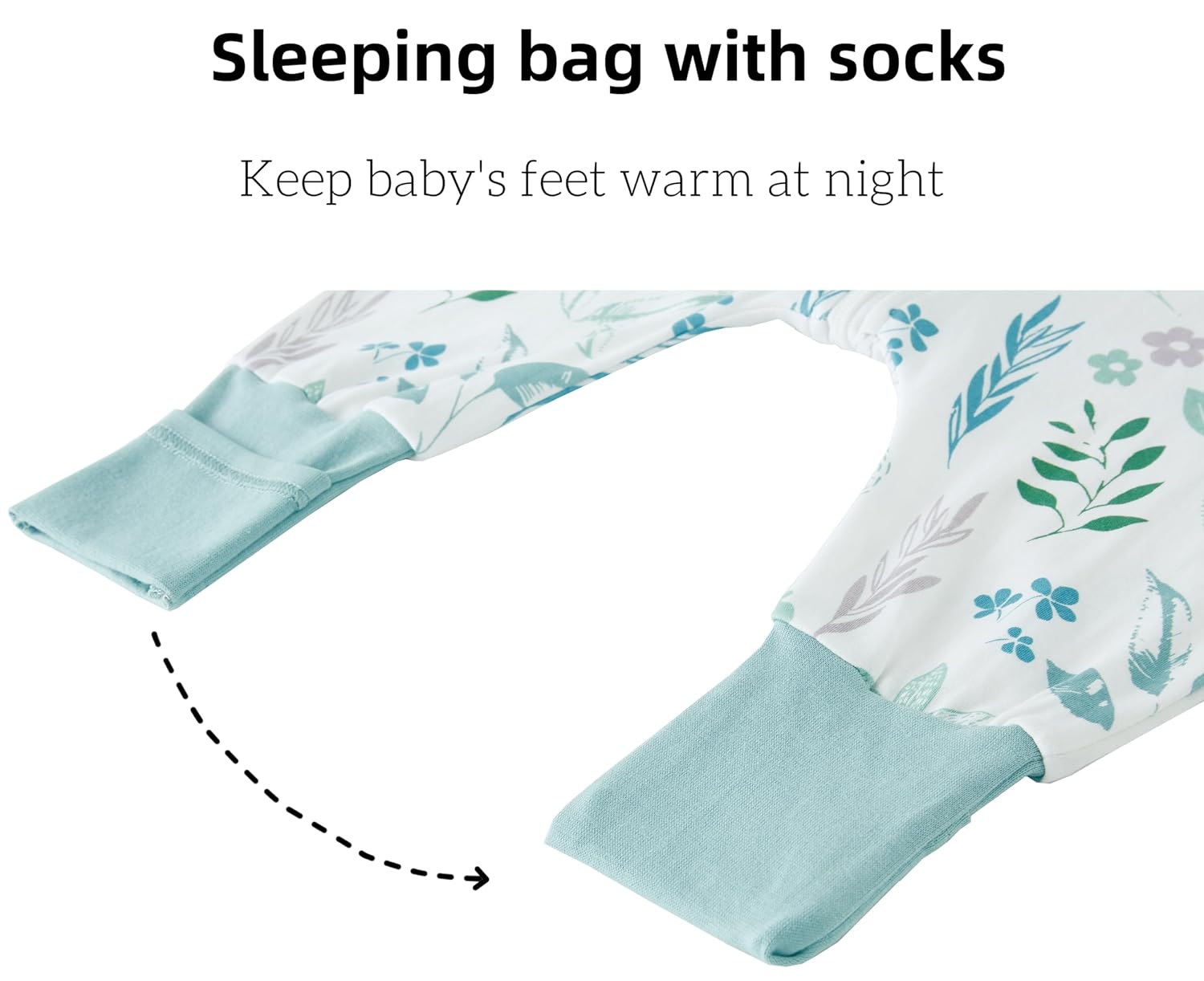 Thumbnail 3 de Chilsuessy Baby Sommerschlafsack mit Füßen 0.5 Tog – Baumwolle, 90 cm / geeignet für 100–110 cm Körperhöhe