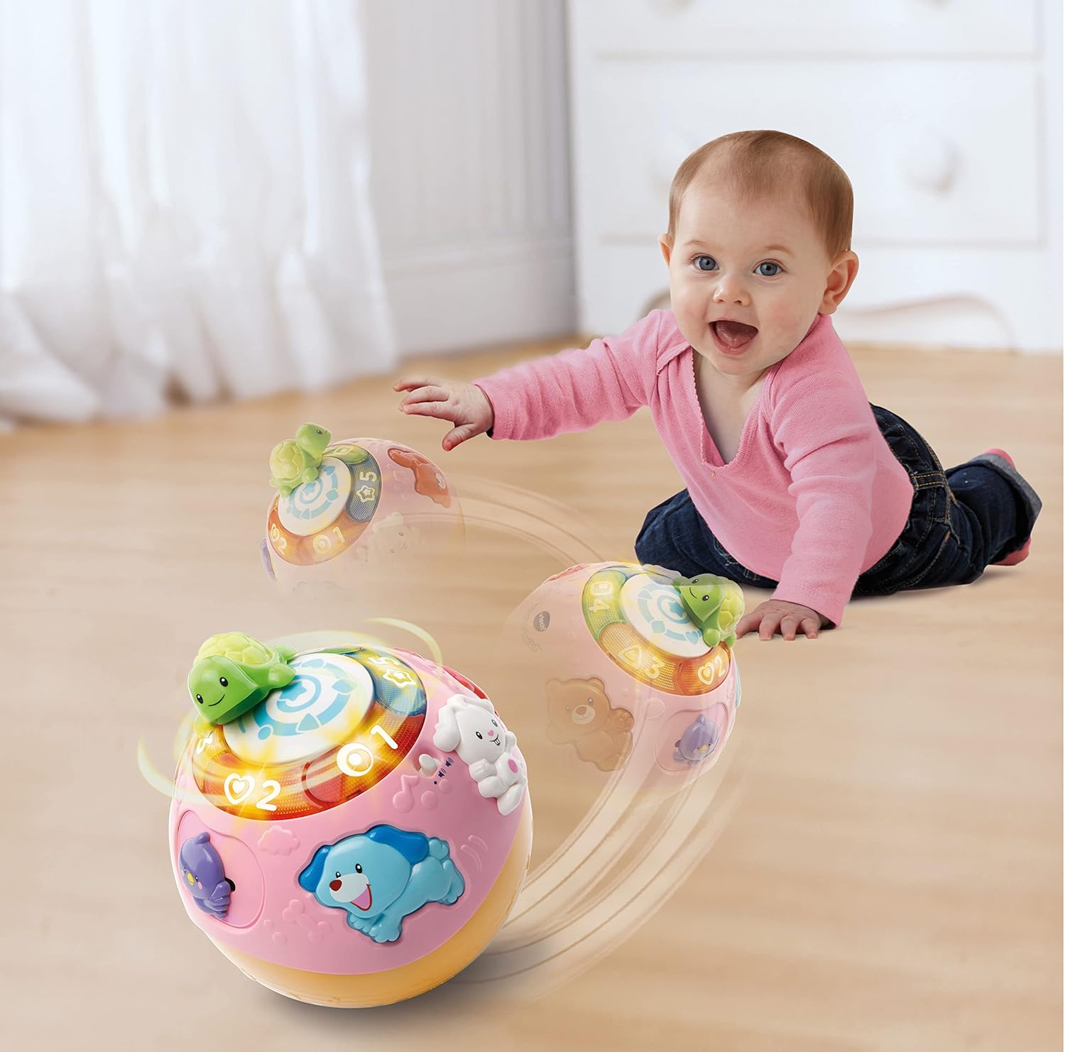 Thumbnail 6 de VTech Crawl & Learn Baby Activity Ball – Musical Toy with Lights (Pink, 6 Months+)