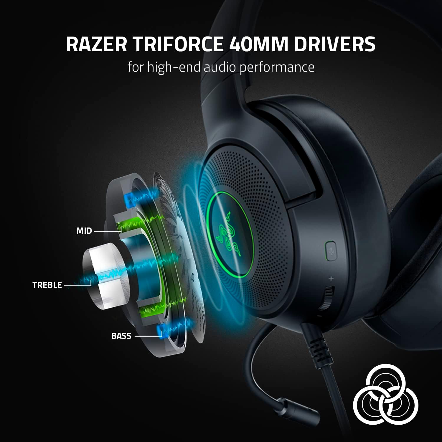 Detalle de Razer Kraken V3 X Wired USB Gaming Headset 7.1