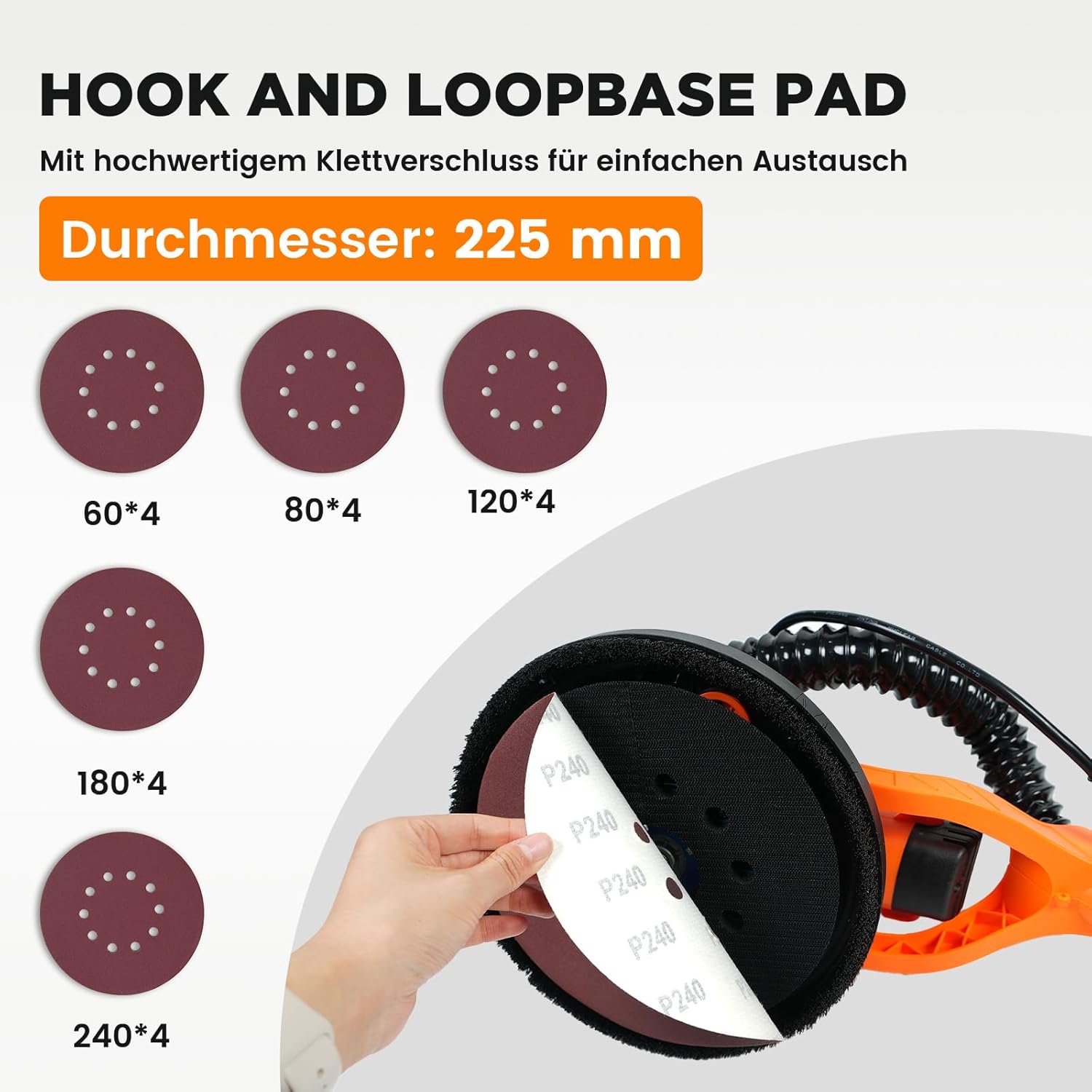 Thumbnail 1 de XDOVET ponceuse murale 750 W 225 mm