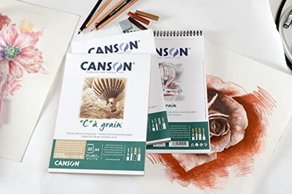 Thumbnail 1 de Bloc de papier croquis Canson « C à Grain » A3, grain fin, 30 feuilles