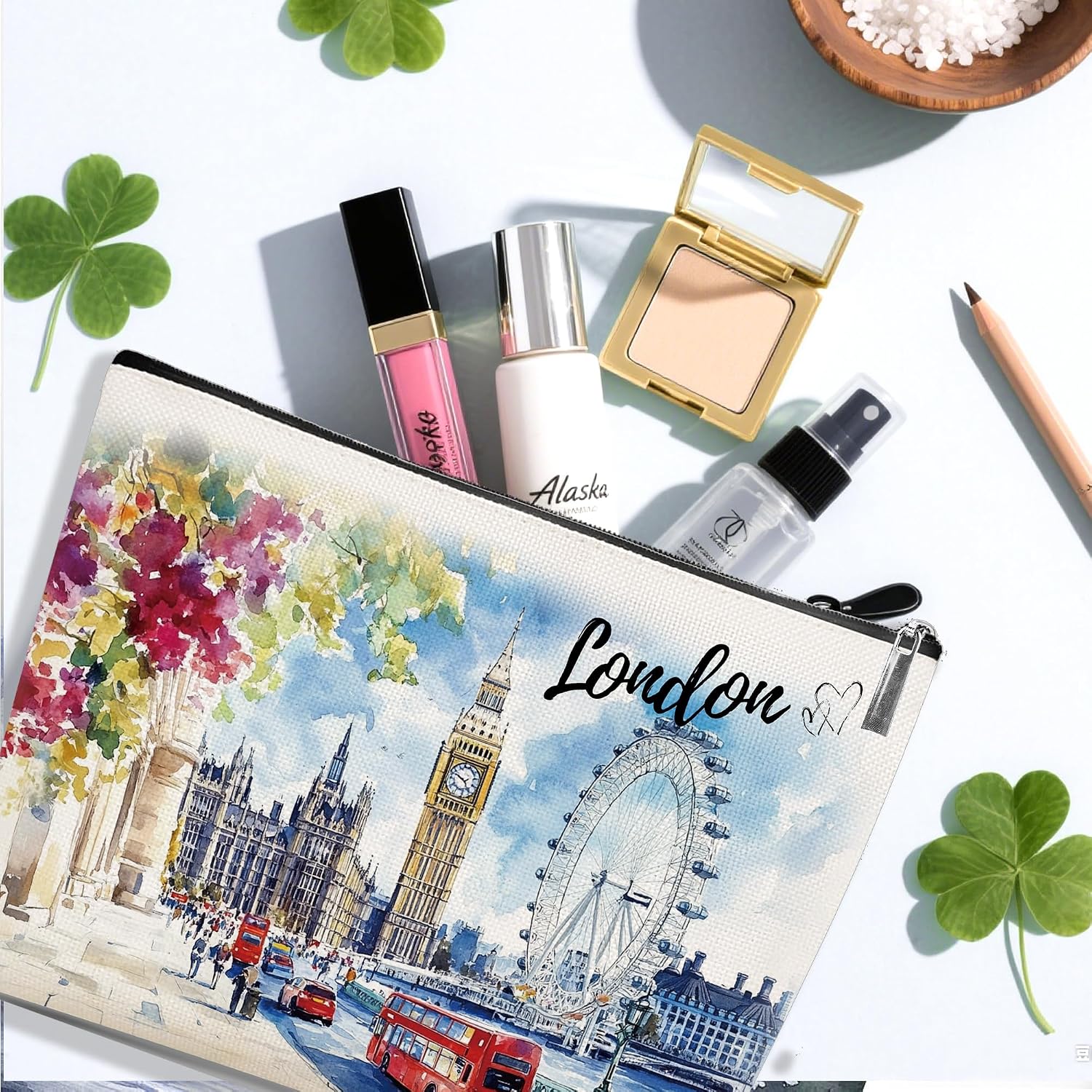 Thumbnail 4 de London Souvenir Gift Cosmetic Bag – British Travel Make Up Pouch
