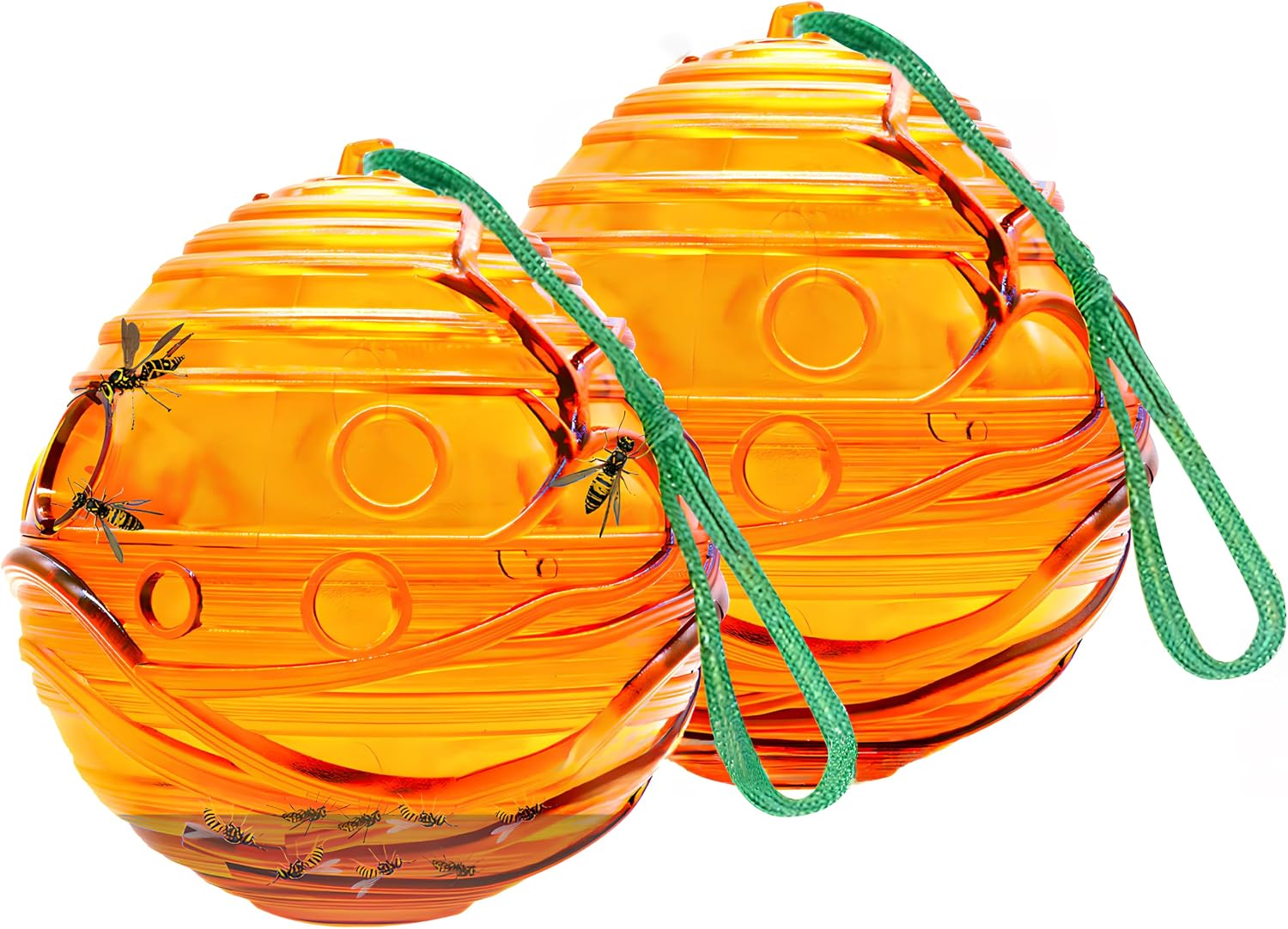 Detalle de VibeeLeaf Spherical Wasp Trap 2 Pcs – Waterproof, Reusable and Eco-friendly Fly, Wasp and Hornet Catcher