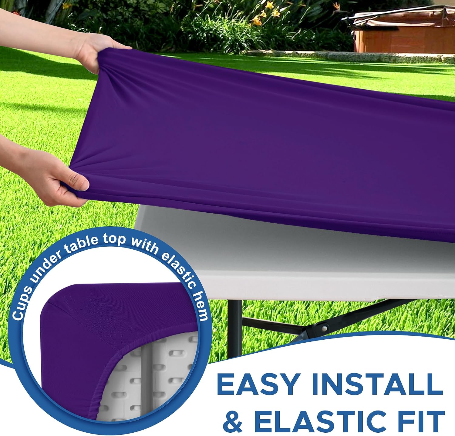 Thumbnail 4 de Enjoyidea Fitted Tablecloth 8ft Pack 🎉
