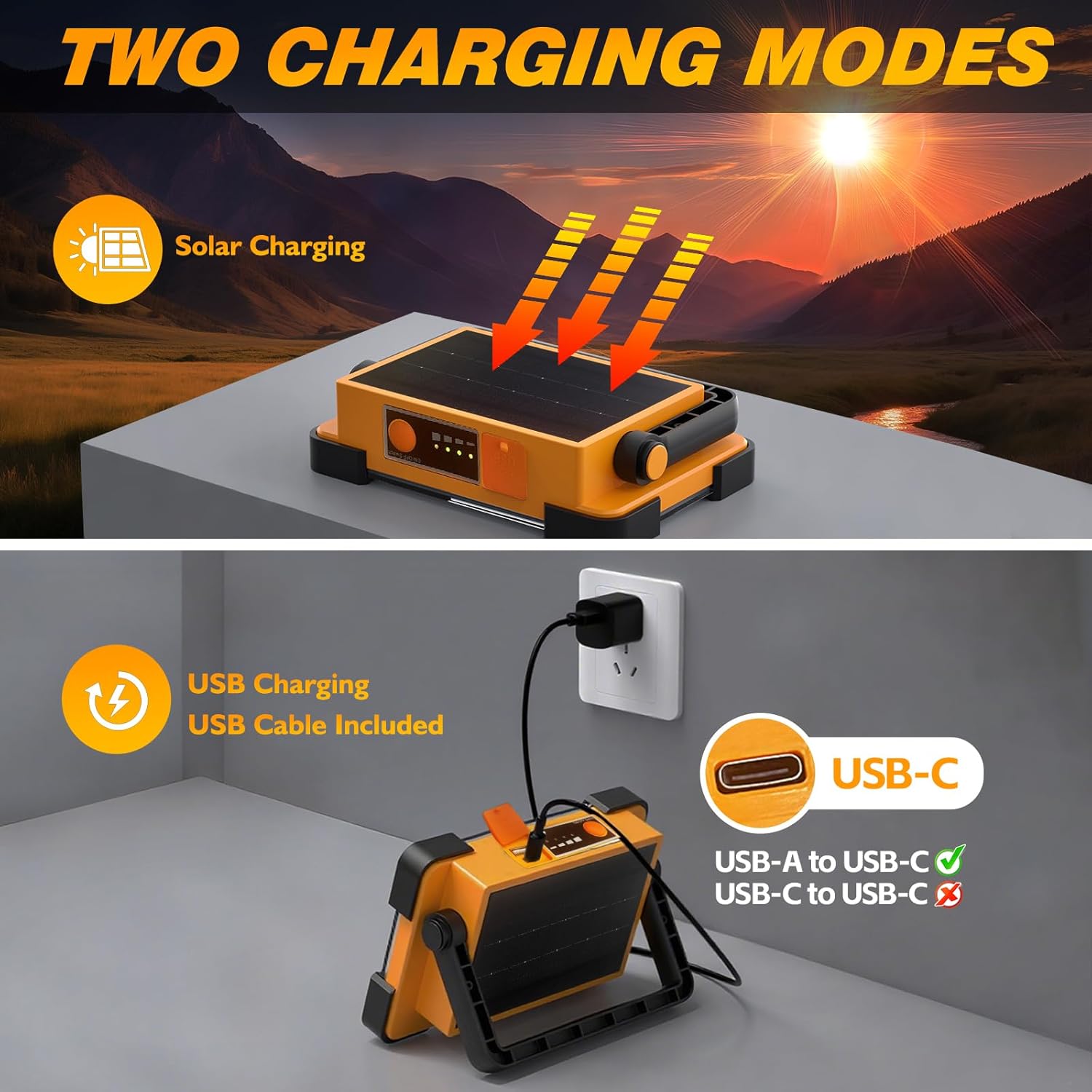 Detalle 2 de LED Rechargeable Work Light 4-mode 🔦
