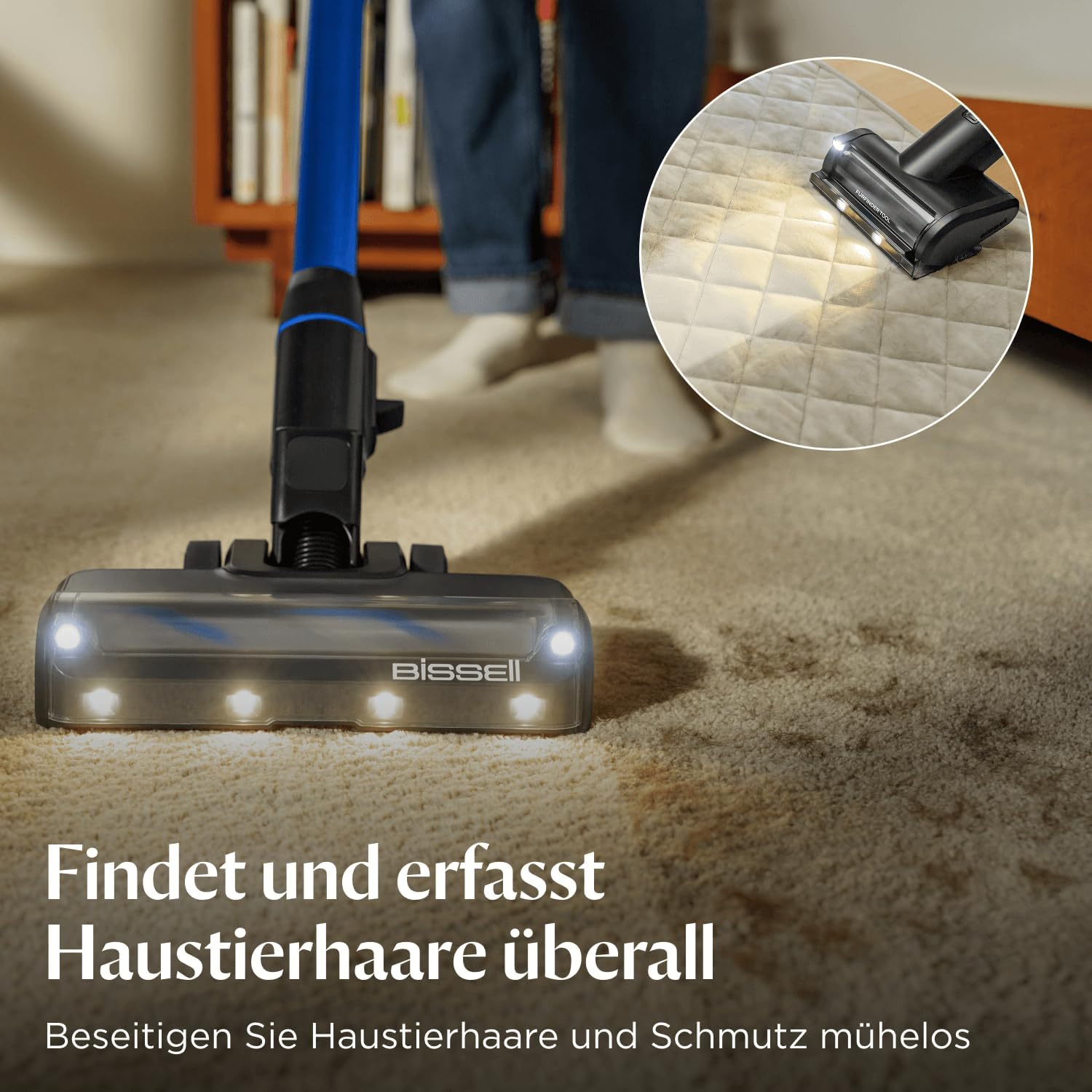 Thumbnail 2 de BISSELL PowerClean FurFinder kabelloser Akku-Staubsauger (200 W, FurFinder-Licht, HEPA-Filter)