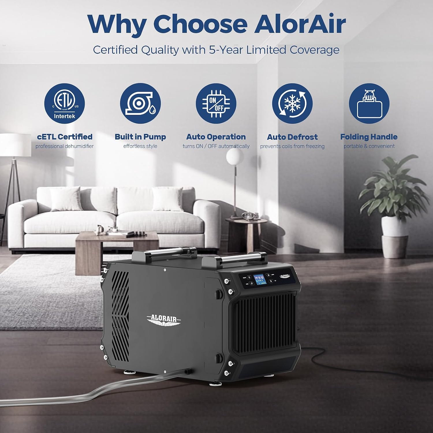 Detalle 2 de ALORAIR Galaxy 60P Crawl Space Dehumidifier with Pump and Auto Defrost