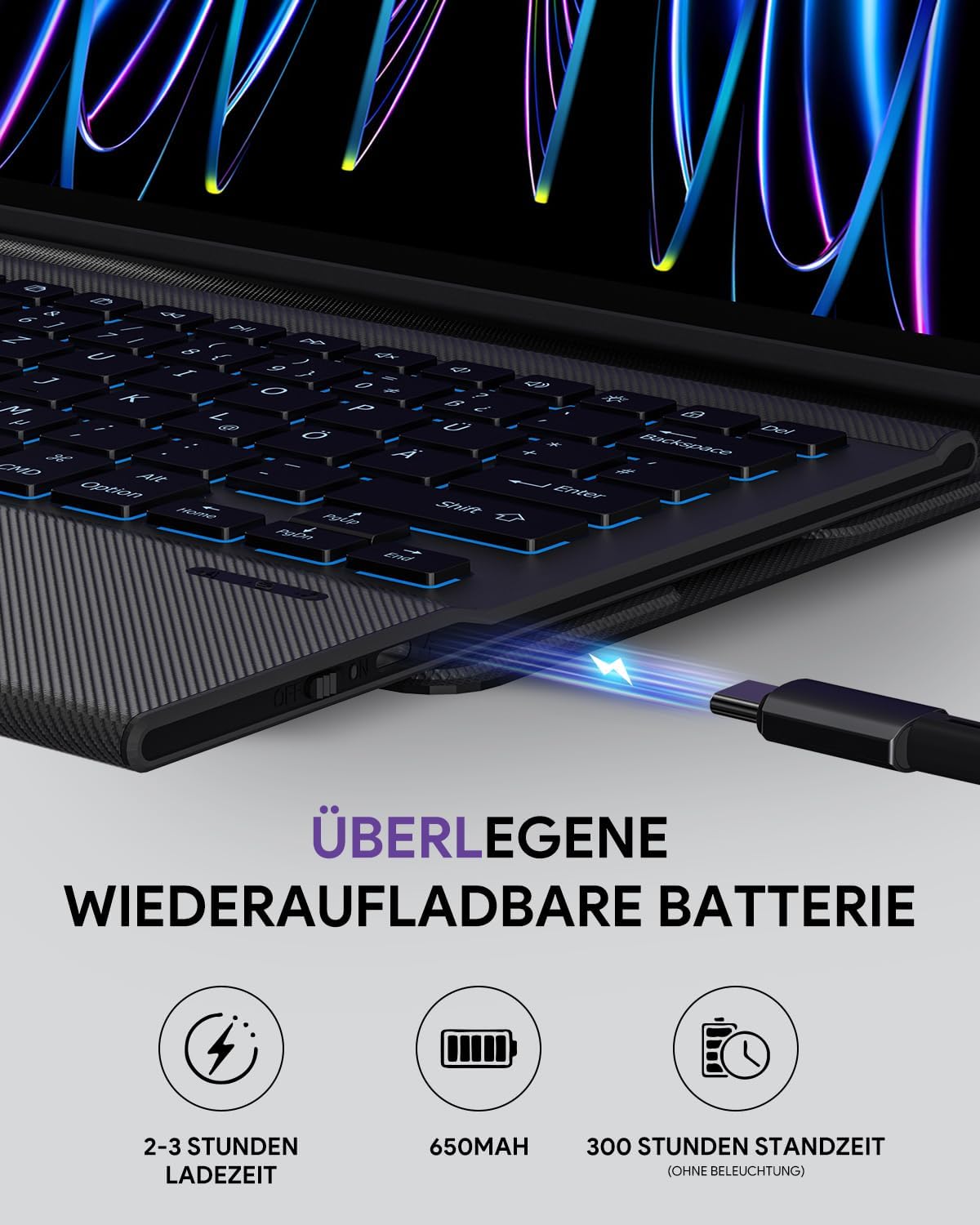 Thumbnail 4 de Doohoeek Schutzhülle mit Tastatur für iPad Air 13