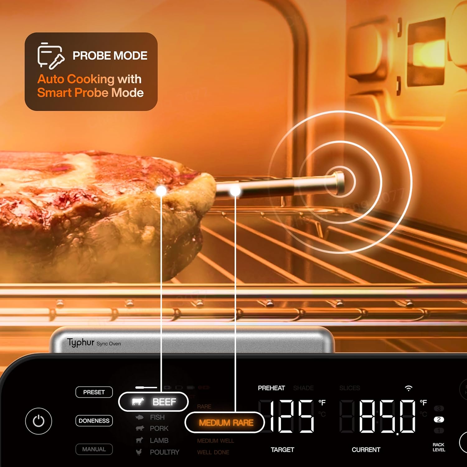 Detalle de Typhur Sync Oven 27 QT countertop air fryer toaster oven
