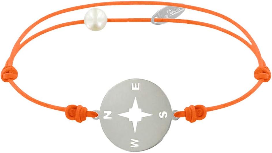 Thumbnail 5 de Les Poulettes Bijoux bracciale con collegamento e medaglia in argento 925 rotonda Rosa dei Venti