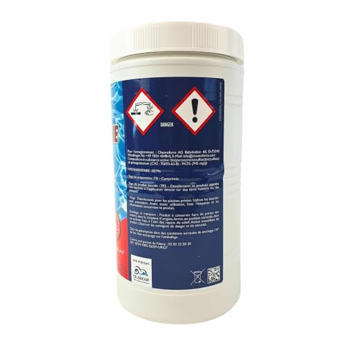 Detalle de EDG by AQUALUX International – Oxygène Actif sans Chlore & Brome Choc Spa/Piscine, Pastilles 20g (1kg) – Activateur de Brome