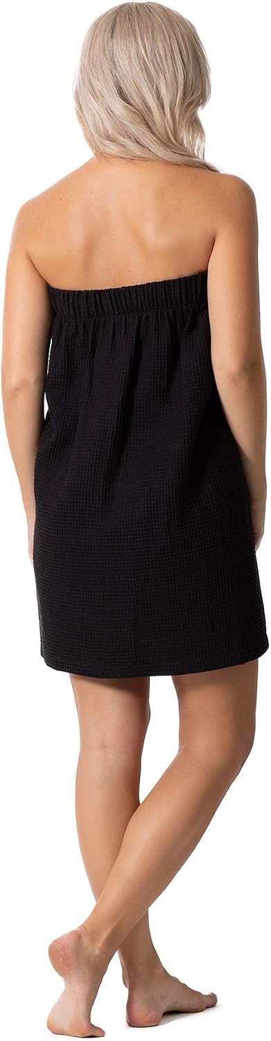 Detalle 2 de Turkish Linen Women’s Waffle Spa Body Wrap with Adjustable Closure