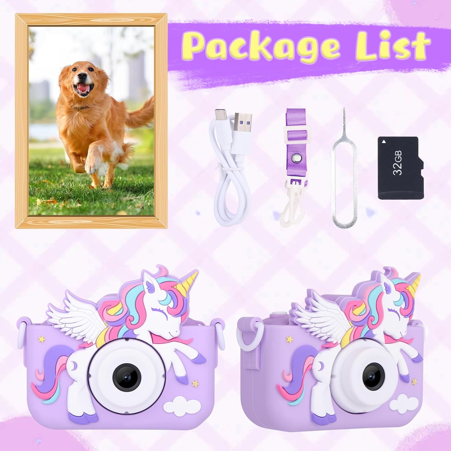 Thumbnail 6 de Envyvip Unicorn Toys Camera HD 1080P 32GB