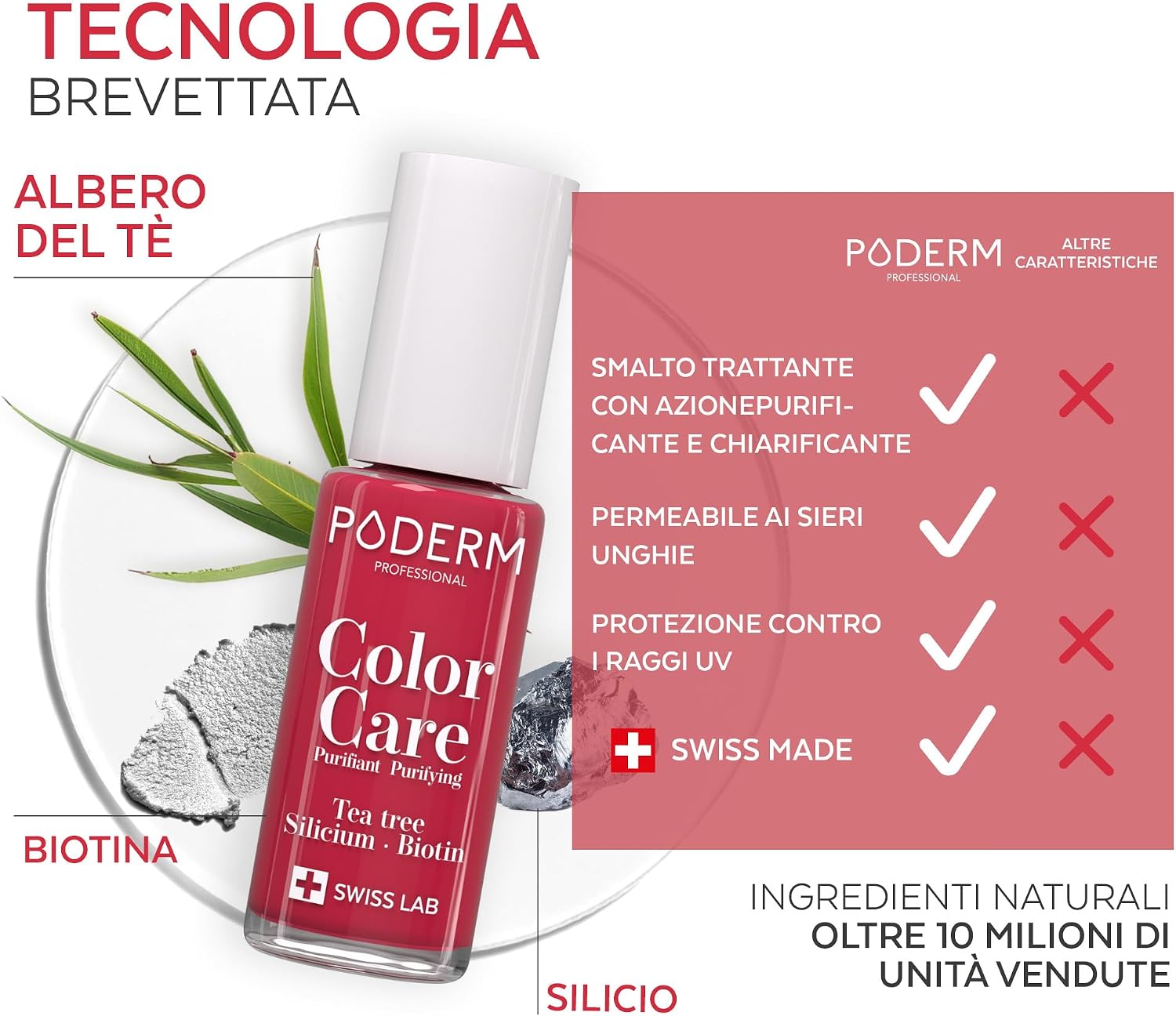 Detalle 2 de PODERM MICOSI Smalto Tea Tree 85% naturale 🩺