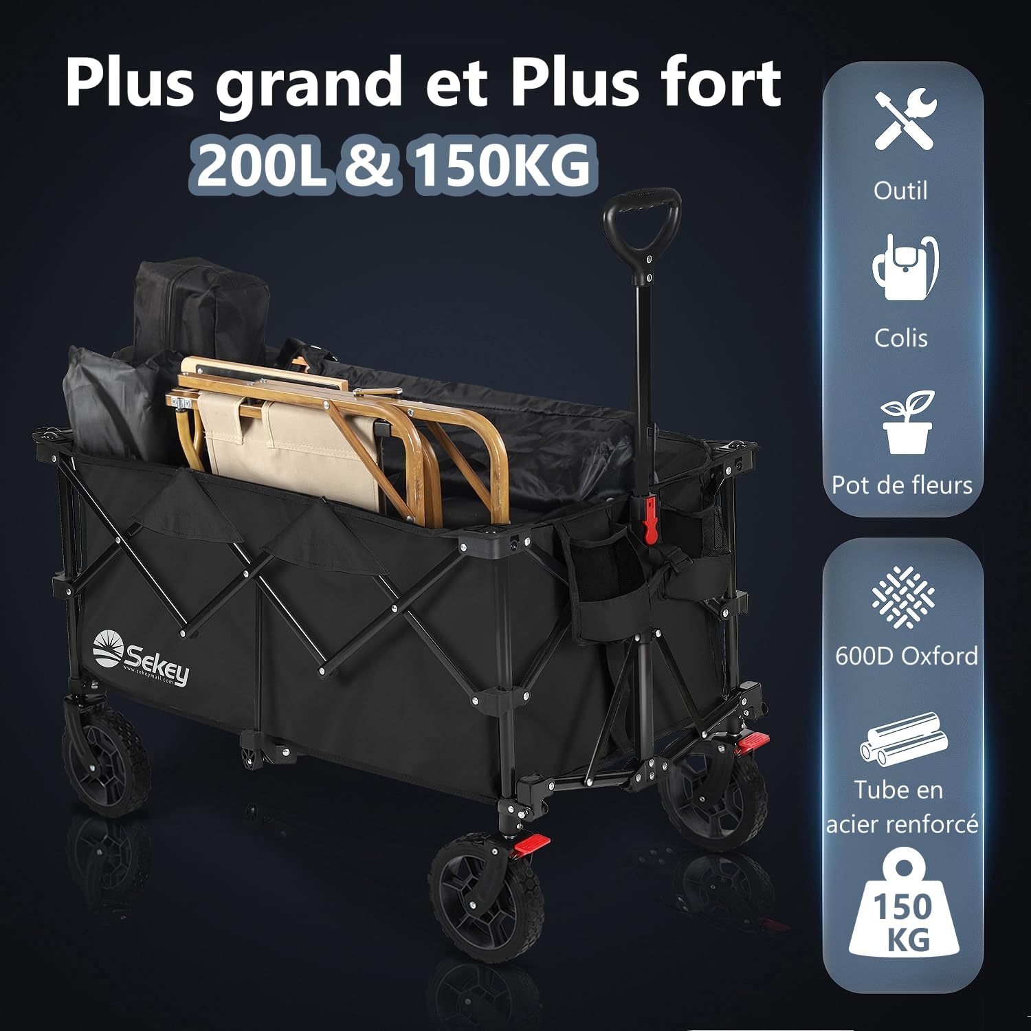 Thumbnail 3 de Sekey XXL Plus Chariot jardin 200L