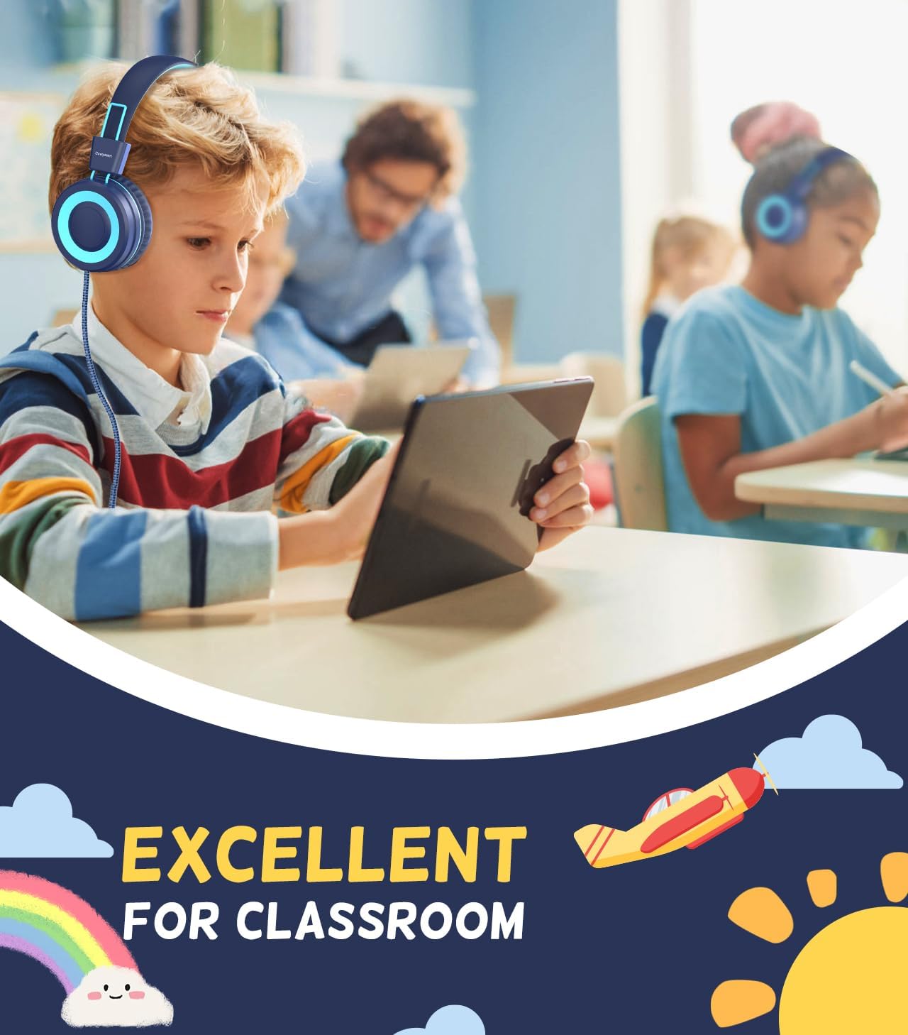 Thumbnail 4 de Cowyawn USB Type C Kids Headphones 94dB