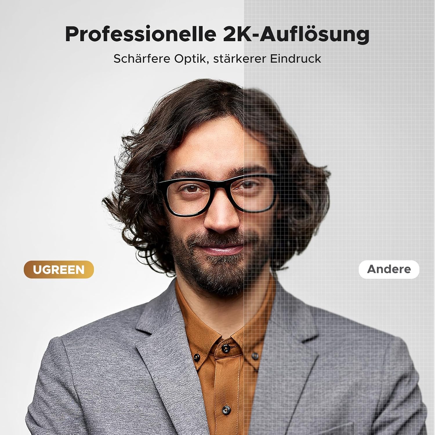 Detalle 2 de UGREEN Webcam 2K USB A 95° Sichtfeld