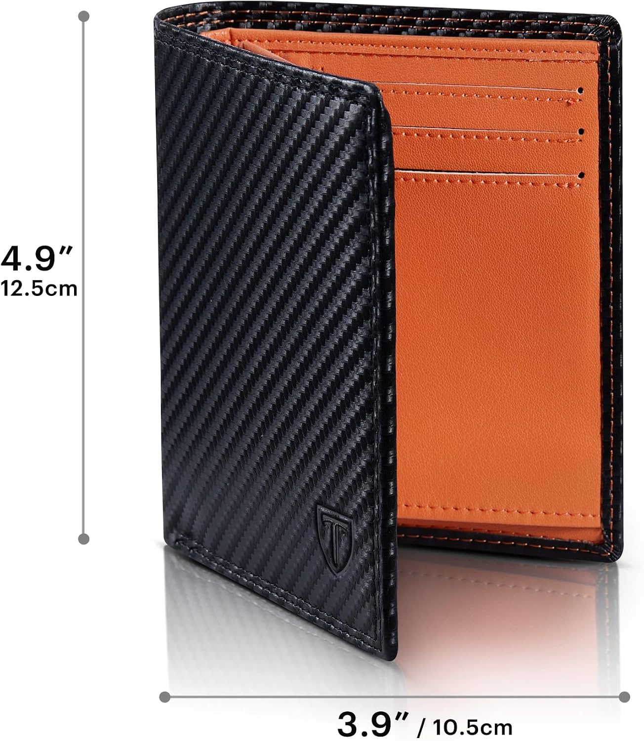 Detalle 2 de TEEHON Classico Portafoglio Uomo in Vera Pelle con Blocco RFID/NFC – 13 Porta Carte, Portamonete con Scatola Regalo