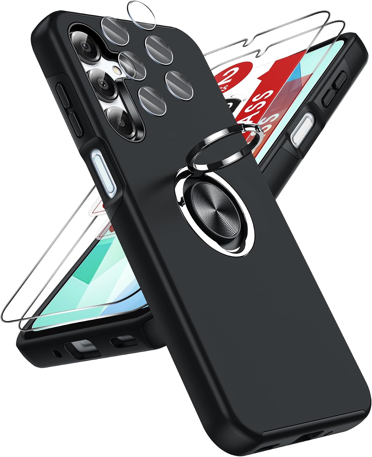 Thumbnail 6 de LeYi Case for Samsung Galaxy A17 with 2 Tempered Glass Protectors and Built-in Ring Stand