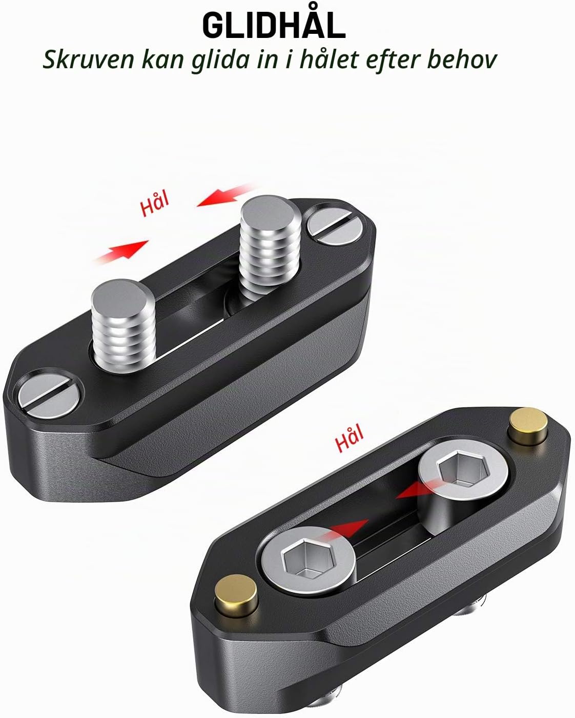 Detalle 2 de SMALLRIG 1409 NATO-skena, 46 mm med säkerhetsstift i aluminium