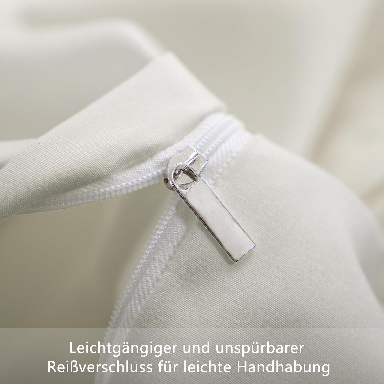 Thumbnail 5 de RUIKASI Bettwäsche-Set 135x200 beige, 4-teilig aus Polyester-Mikrofaser (mit Reißverschluss)