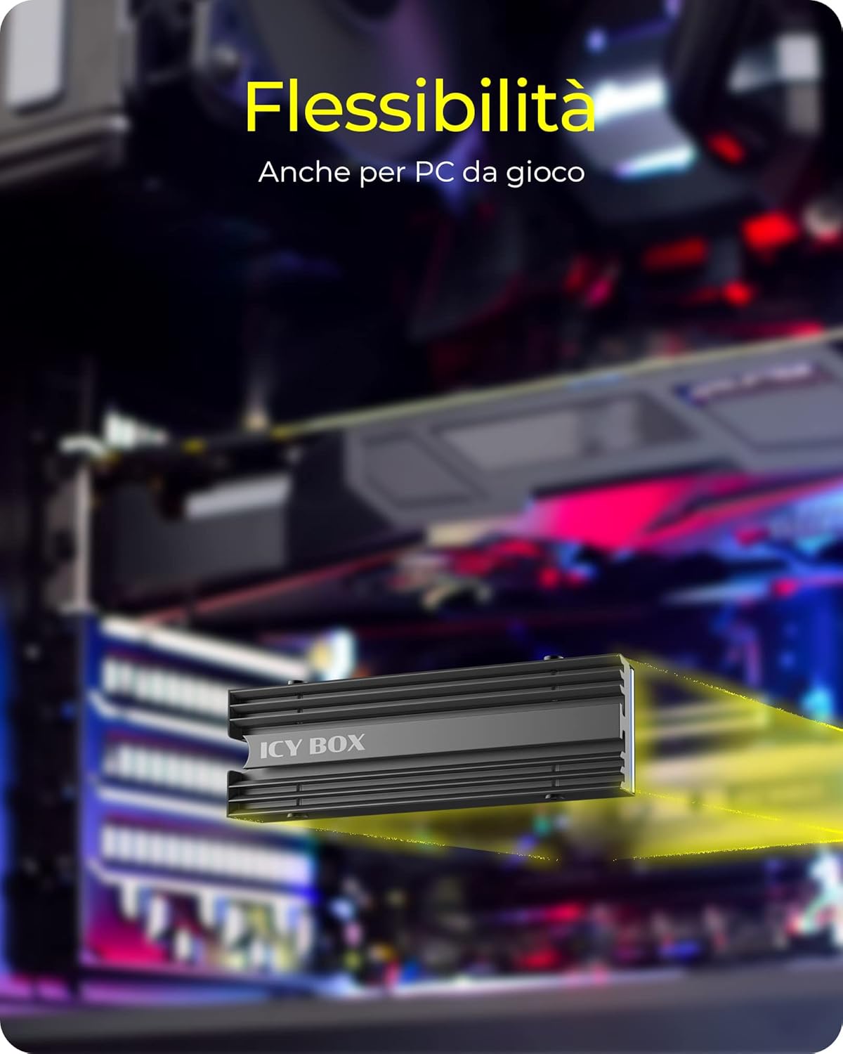 Thumbnail 4 de ICY BOX IB-M2HS-PS5 dissipatore M.2 per PS5 (SSD 2280, altezza 10 mm) con 3 pad termici