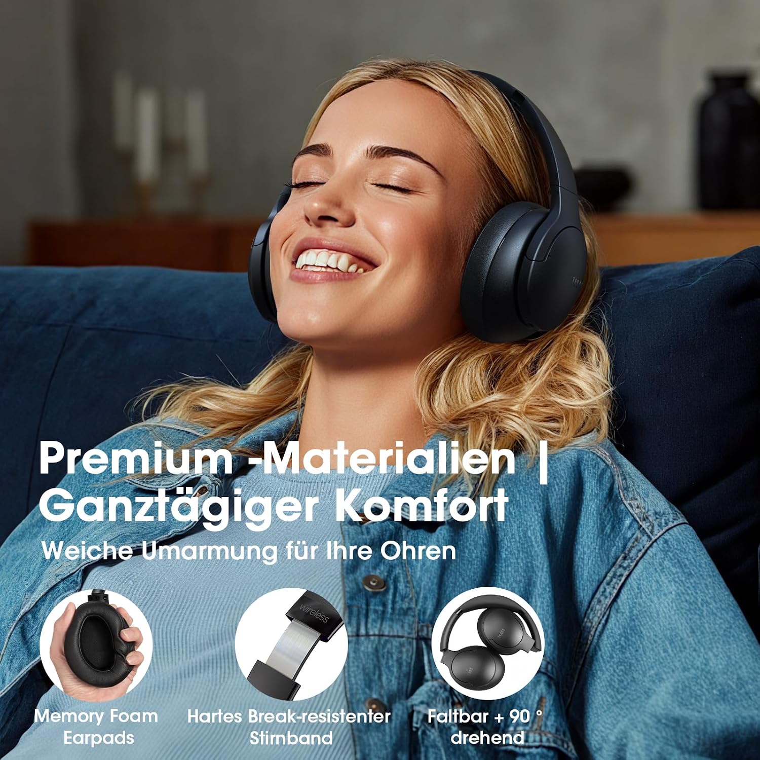 Thumbnail 4 de DOQAUS LIFE 4 Bluetooth Kopfhörer 90 Std