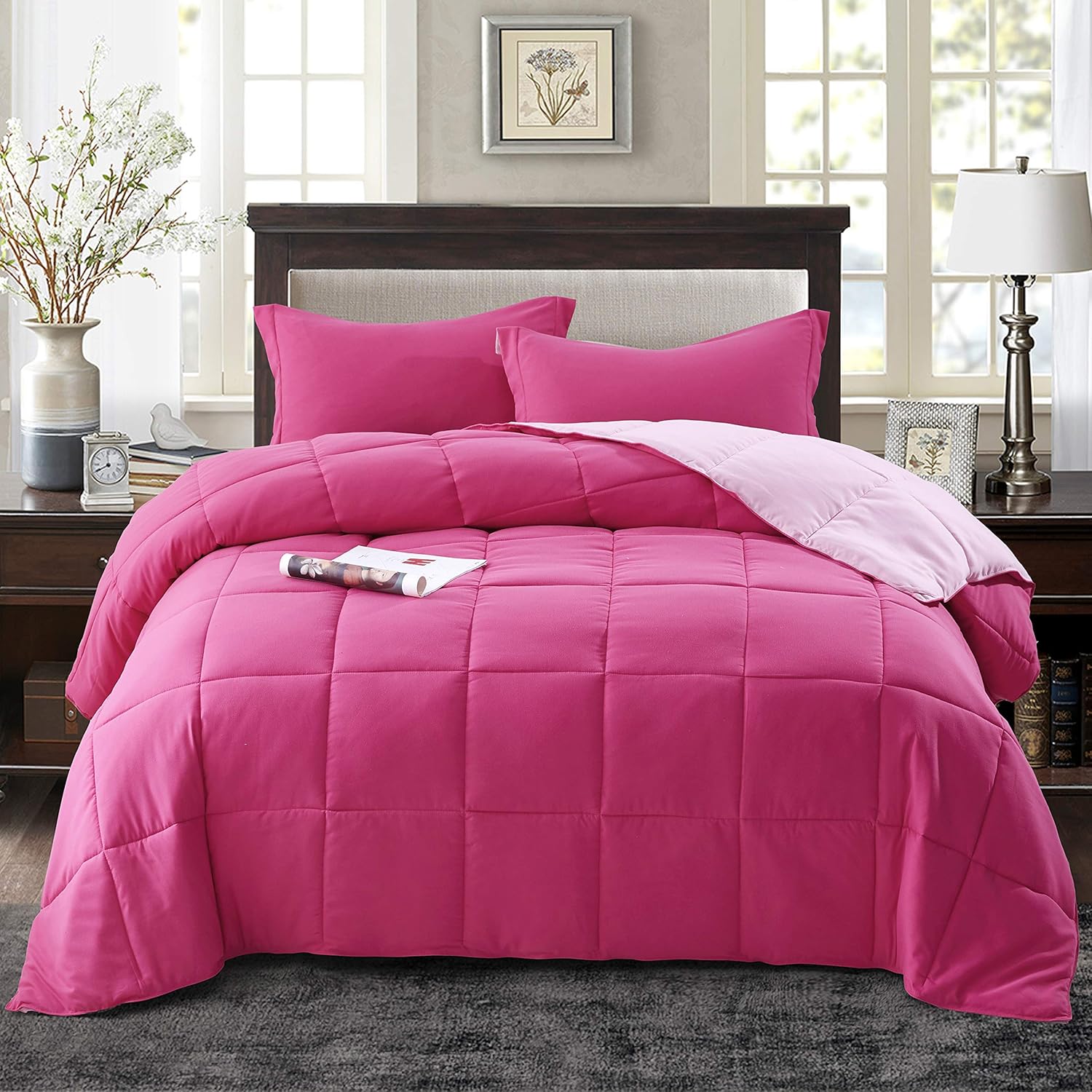 Thumbnail 1 de HIG 3pc Pink Queen Comforter Set