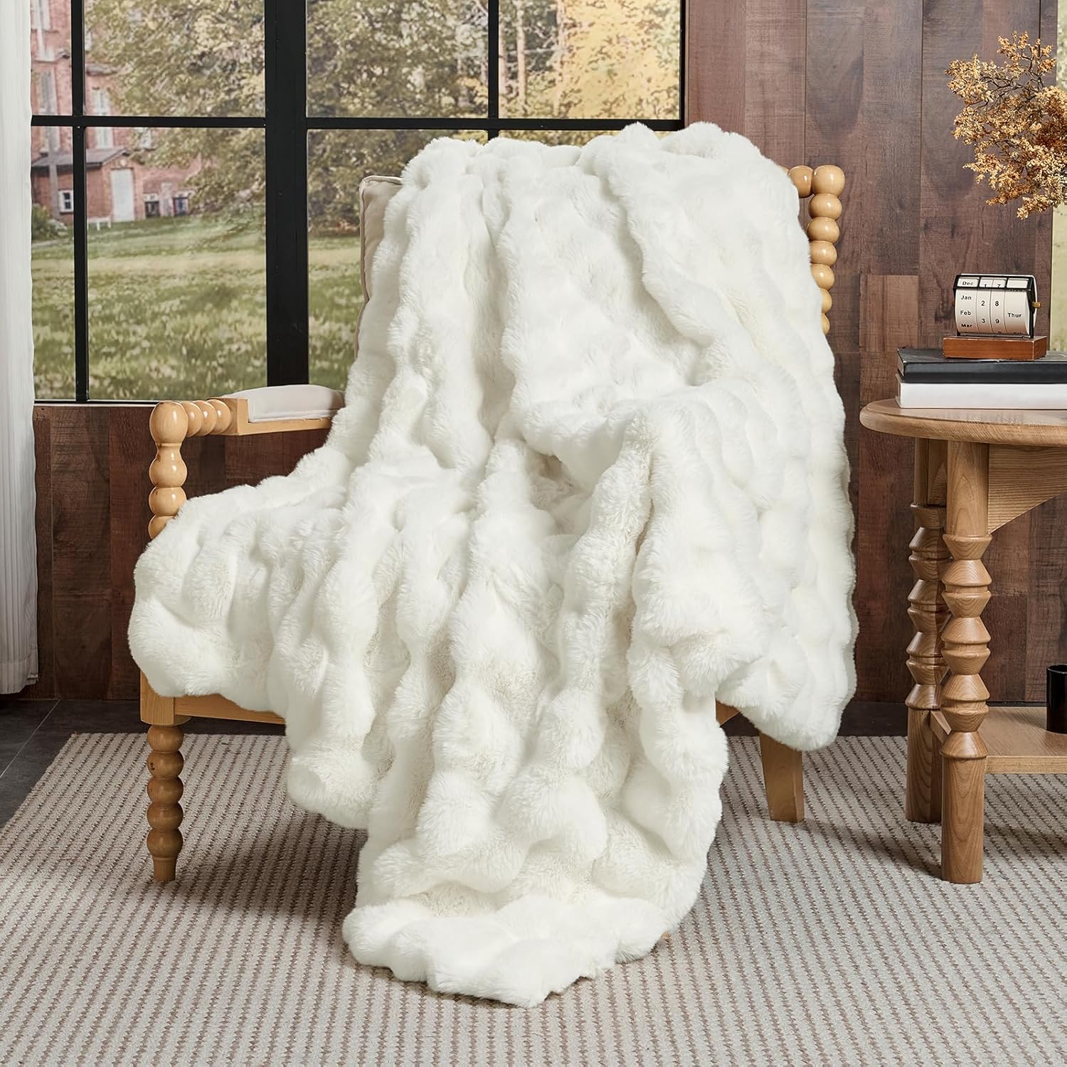 Thumbnail 2 de Lotus Karen Faux Fur Blanket Twin 60x80