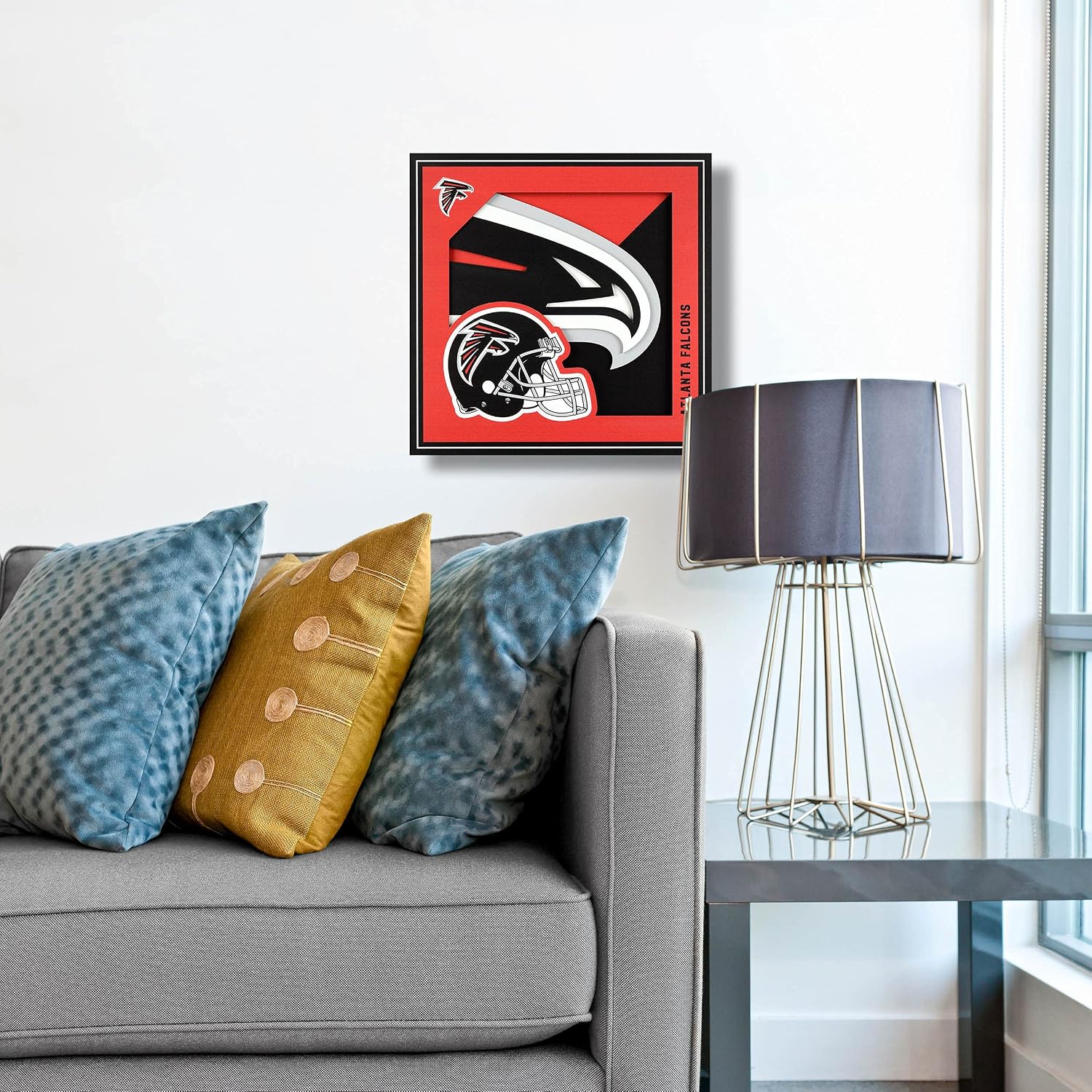 Detalle 2 de YouTheFan NFL Officially-Licensed 3D Logo Series Wall Art (12” x 12”)