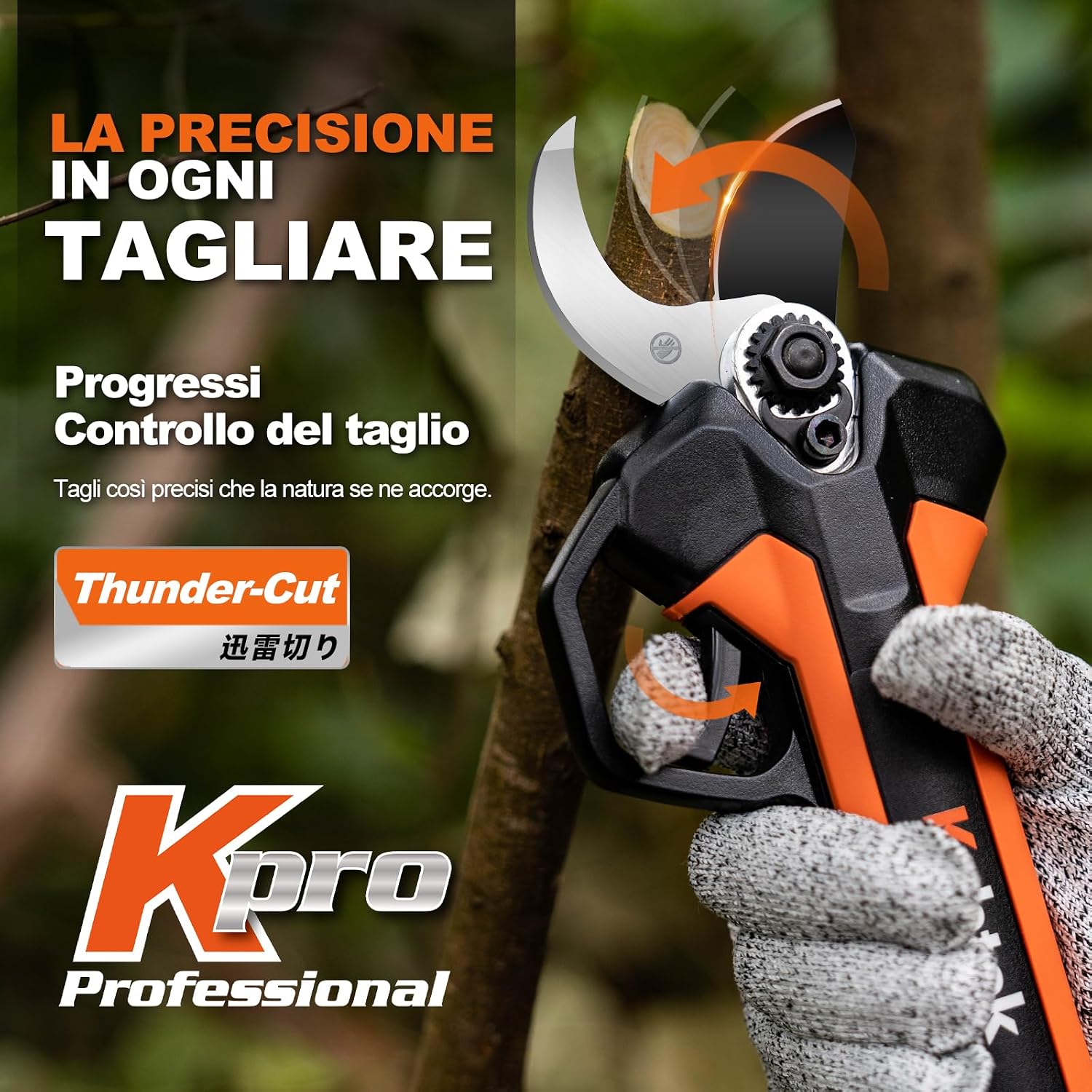 Detalle de Kebtek KT933 forbici potatura 33 mm a batteria