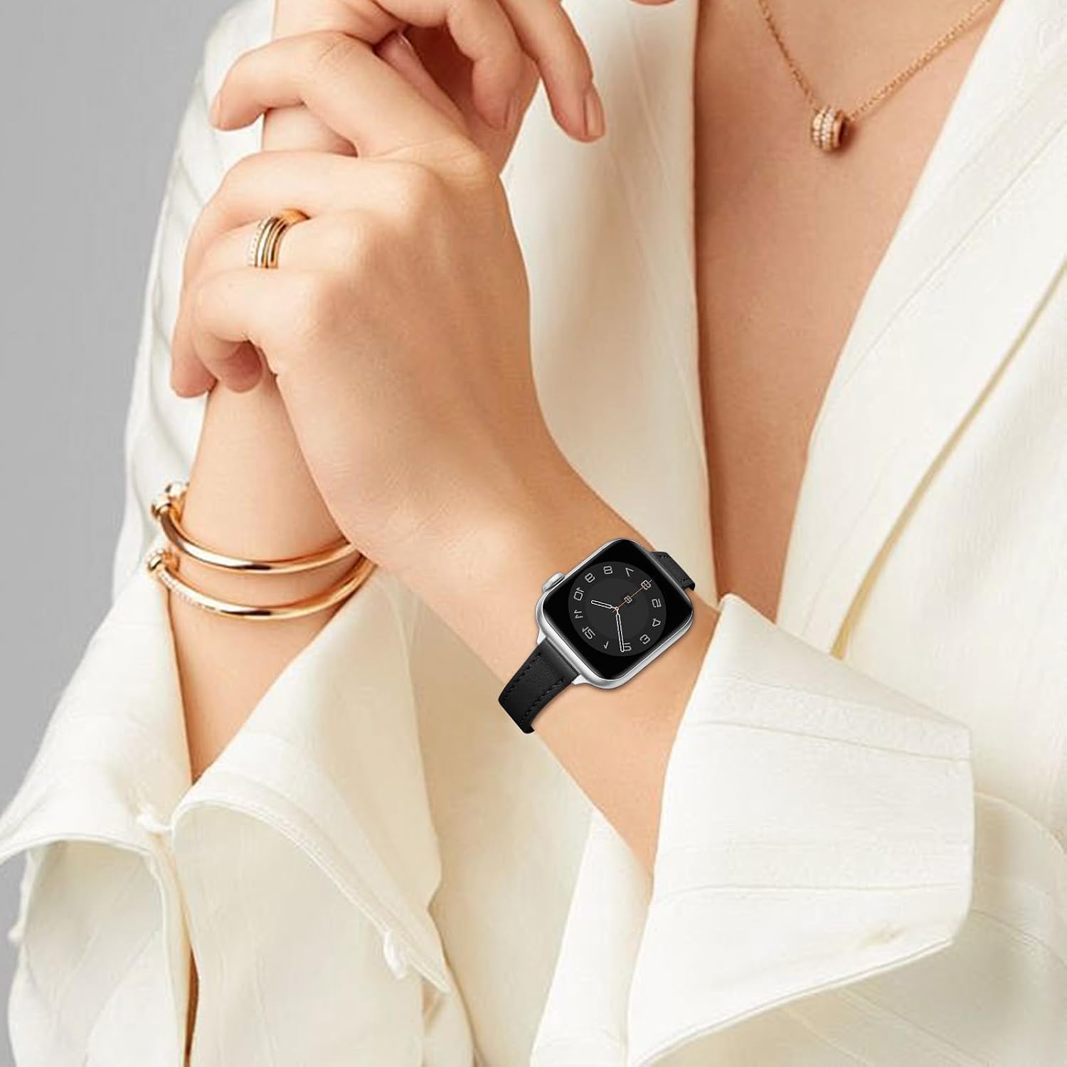 Detalle 2 de SUNFWR leather Apple Watch strap 38 41mm