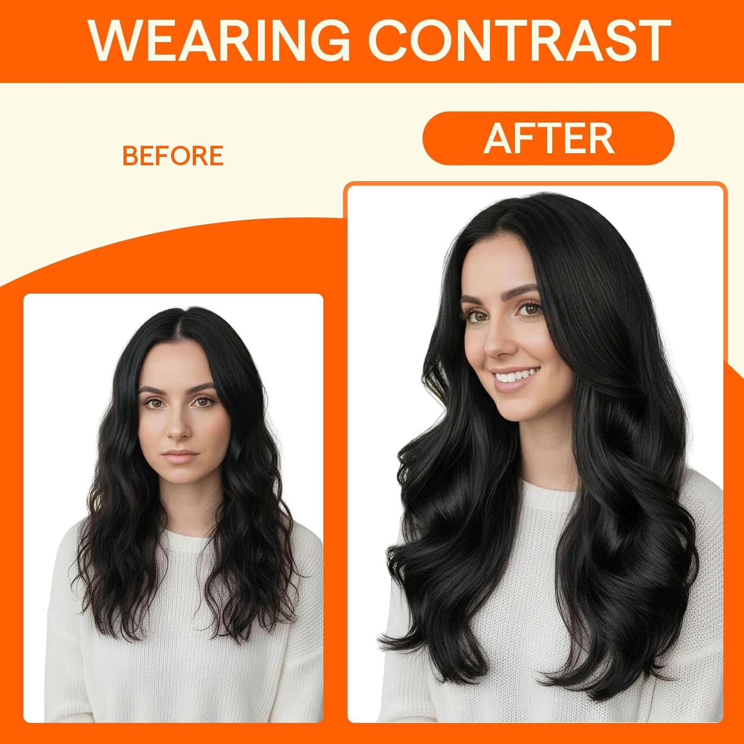 Thumbnail 5 de Full Shine Itip Human Hair Extensions 24 Inch (Jet Black) – I Tip, 100 Grams, 100 Strands
