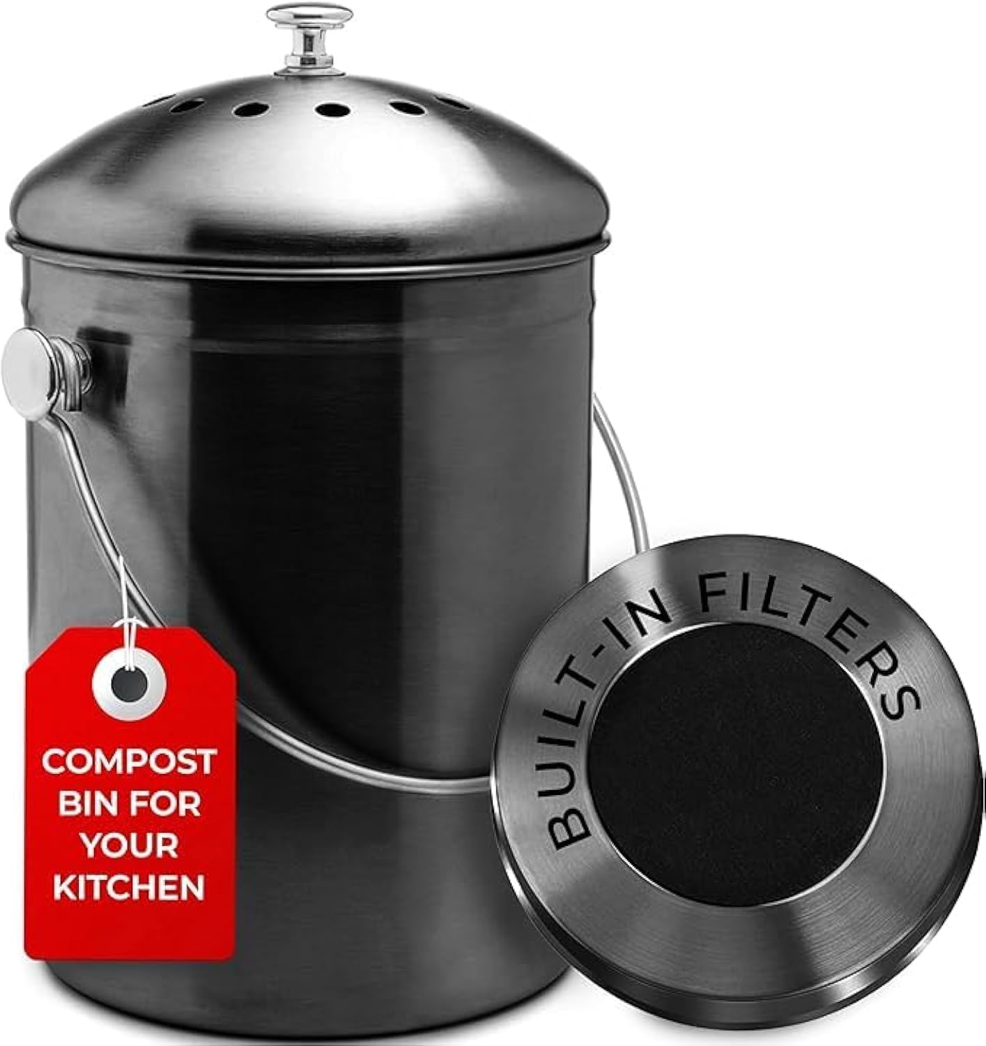 Detalle de EPICA Countertop Compost Bin 1.3 Gallon ๐