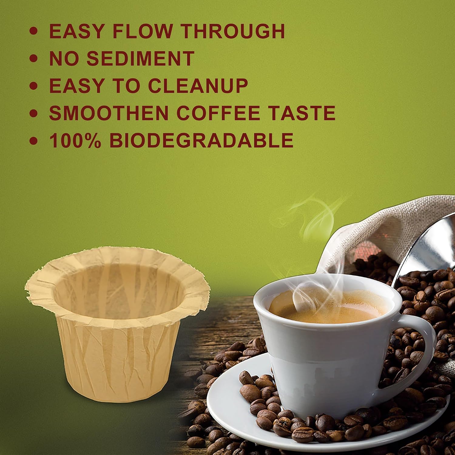 Thumbnail 5 de Irmidi 300 Count Natural Coffee Filters