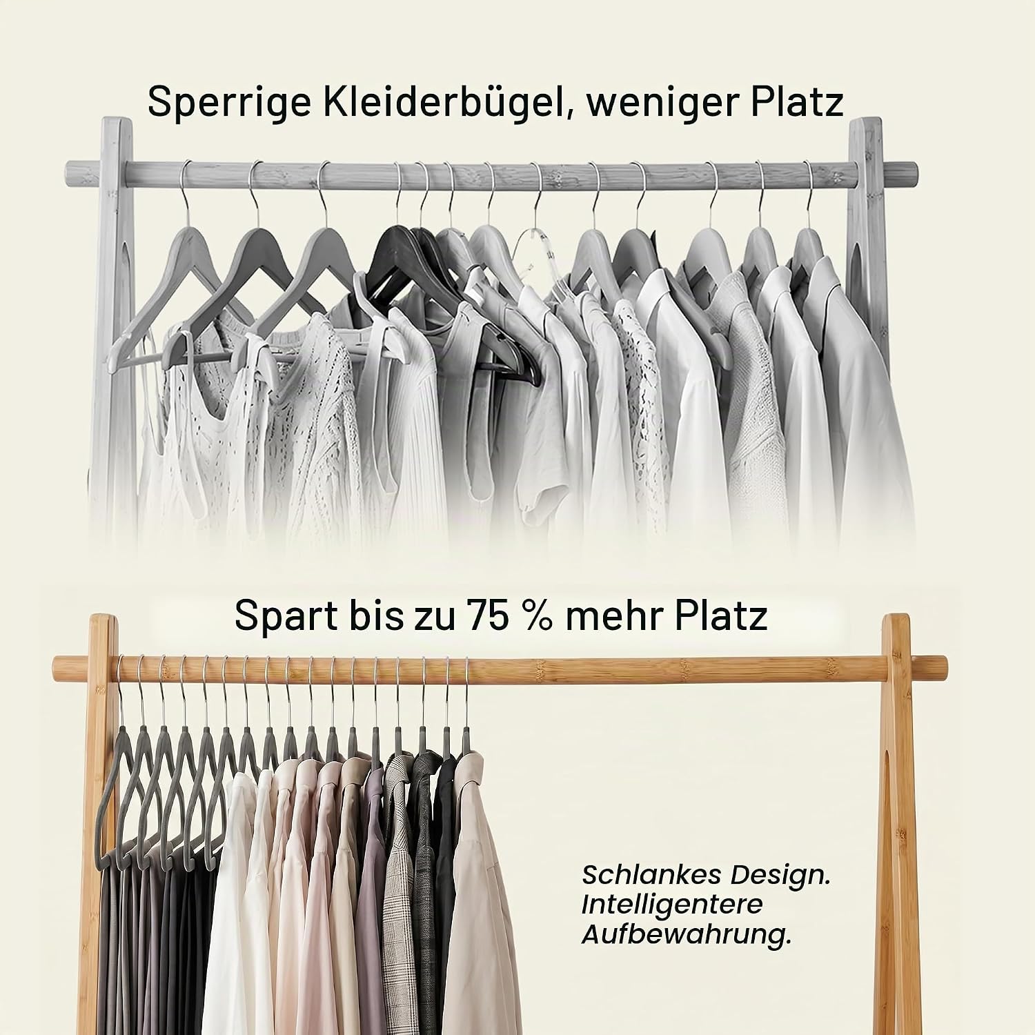 Thumbnail 4 de Utopia Home Antirutsch-Kleiderbügel aus Samt, grau – 50er-Pack