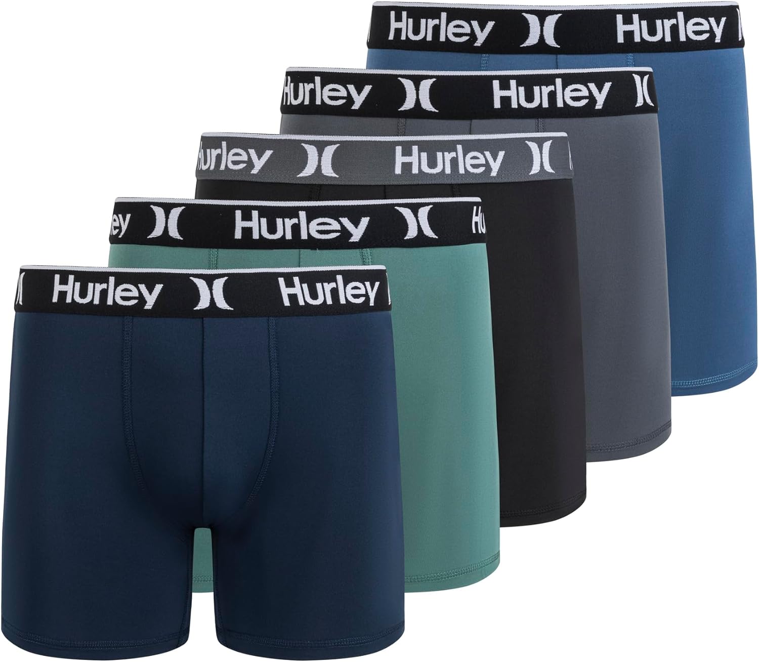 Thumbnail 4 de Hurley Men's 5 Pack Stretch Boxer Briefs