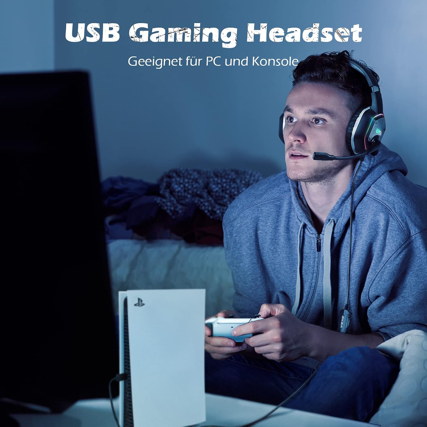 Detalle de EKSA E1000 Cuffie gaming USB 7.1